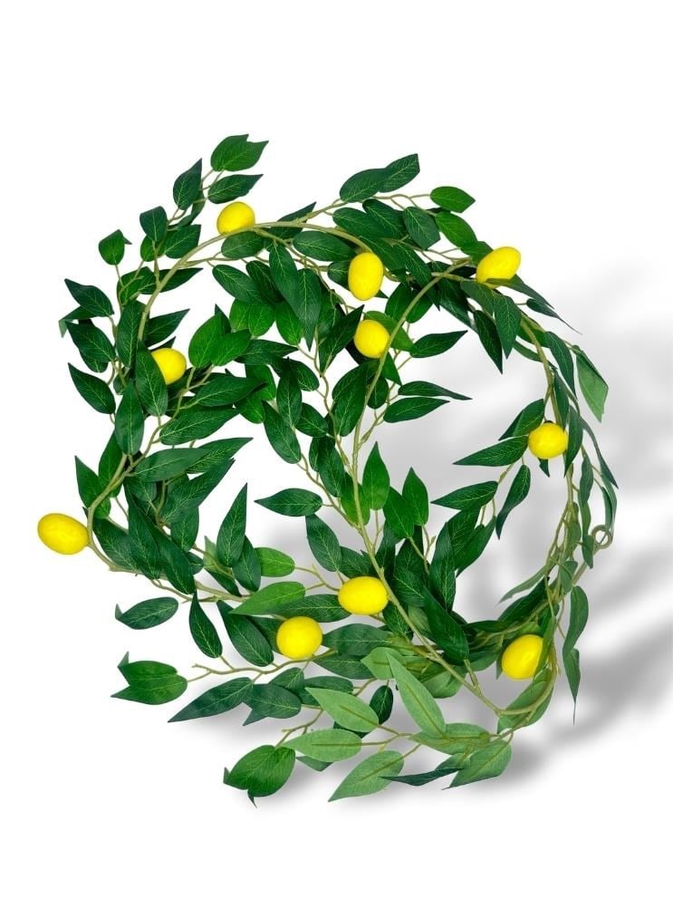 Yapay Çiçek Sarkan Ve Dolanan Limonlu Sögüt Sarmaşık Doğalgaz Borusu Kapatıcı Yapay Sarmaşık 180cm