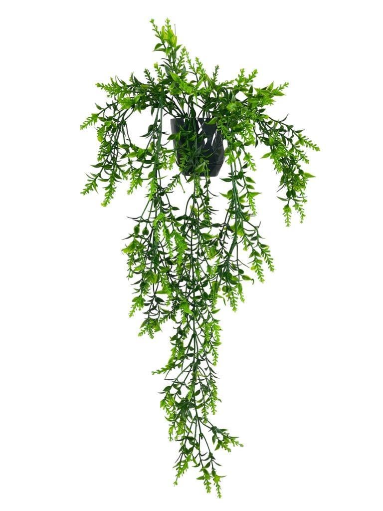 Yapay Çiçek Siyah Saksıda Sarkan ty60 Yeşil Bitki Yapay Sarmaşık 60cm