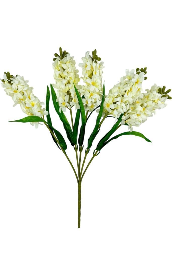 Yapay Çiçek Sümbül Demeti Beyaz 55*40cm 1.Kalite