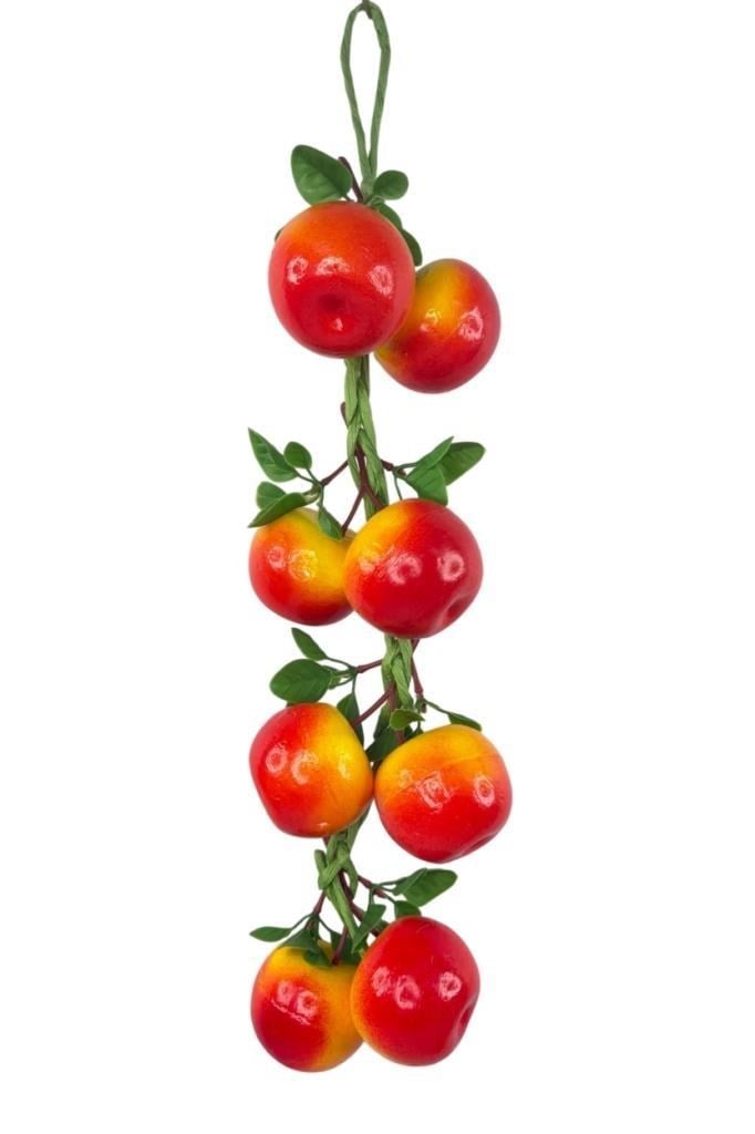 Yapay Domates Salkımı Süs 8 Domatesli Dekoratif  Yapay Meyve Sebze 