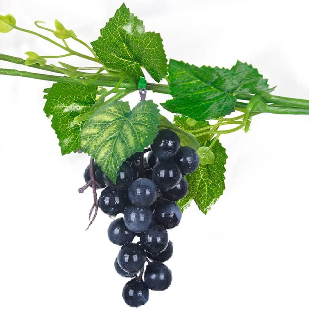 Yapay Meyve Mor Siyah Üzüm Küçük Boy Süs Dekoratif Sahte Meyve 10cm