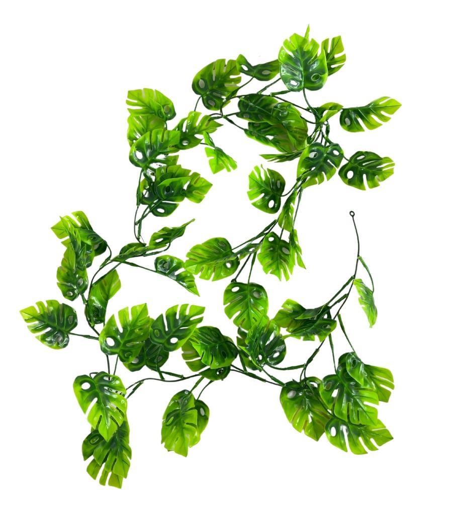 Yapay Sarmaşık Dolanabilen Monstera 180cm Dekoratif Plastik Yapay Çiçek