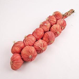 Yapay Soğan Salkımı Süs Sahte Kahverengi Soğan Yapay Meyve Sebze