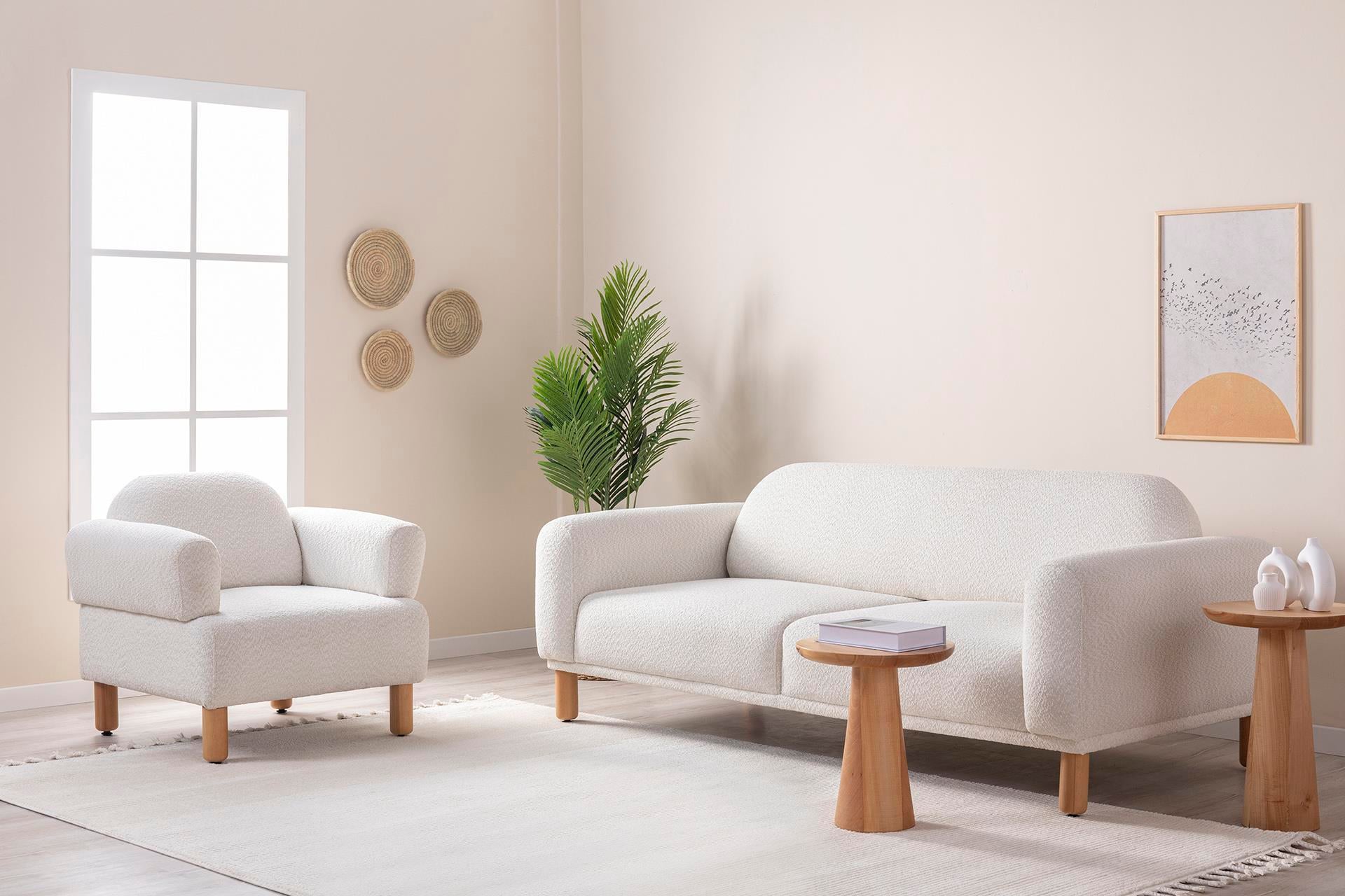 Hera Sofagarnitur, Cremeweiß