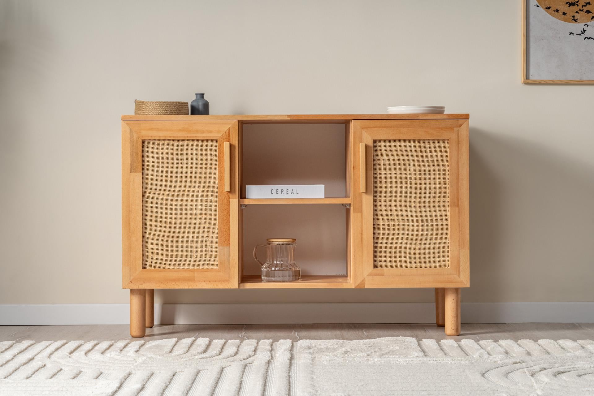 Marineblauer Konsolentisch aus Holz, Buffet