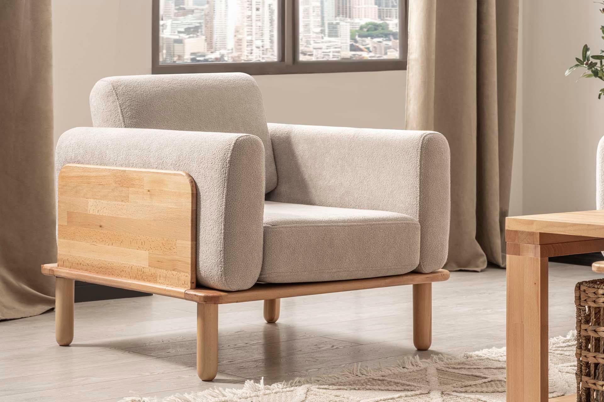 Diva Berjer Açık Gri, Natural kasa