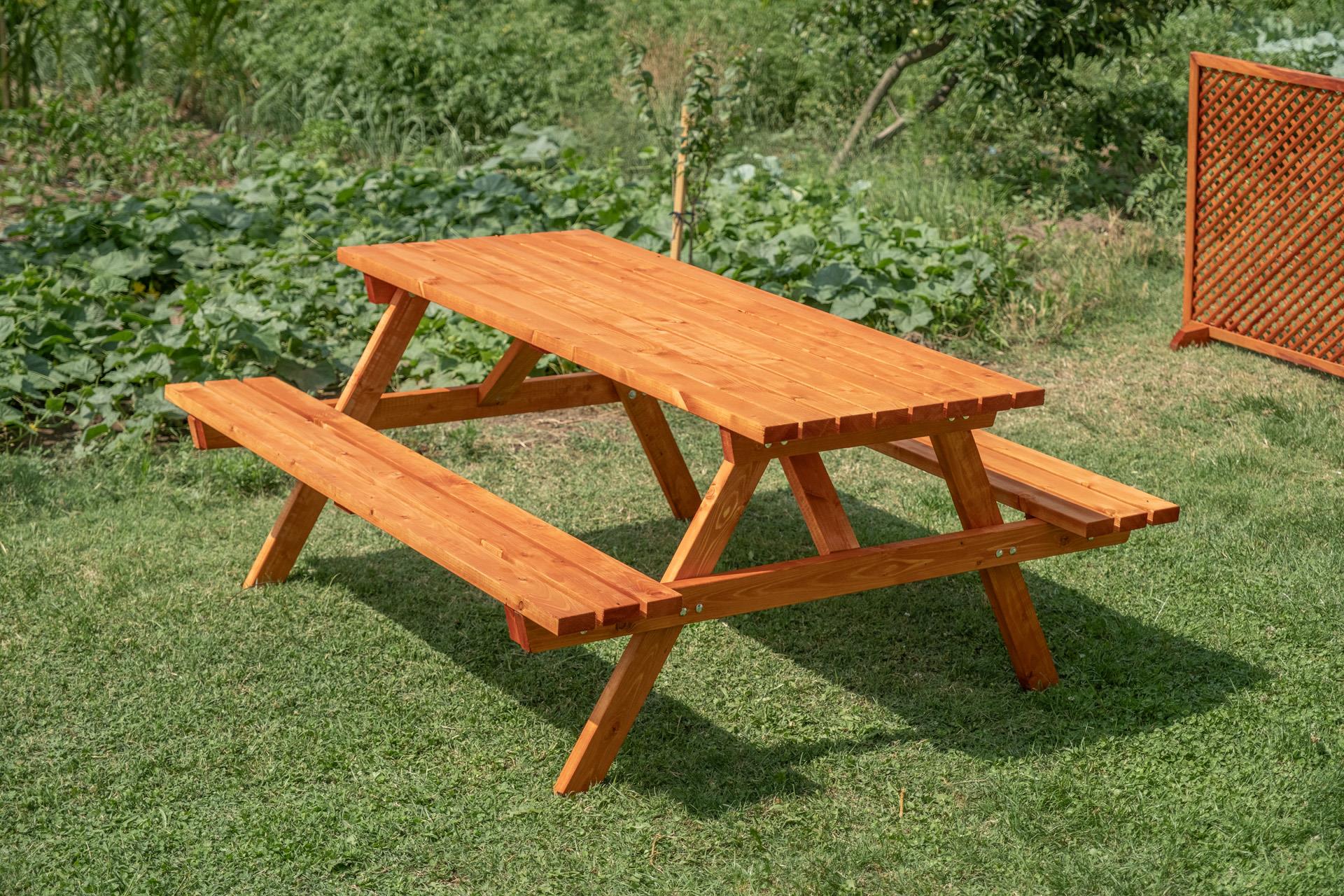 Doğal Ahşap Piknik Masası