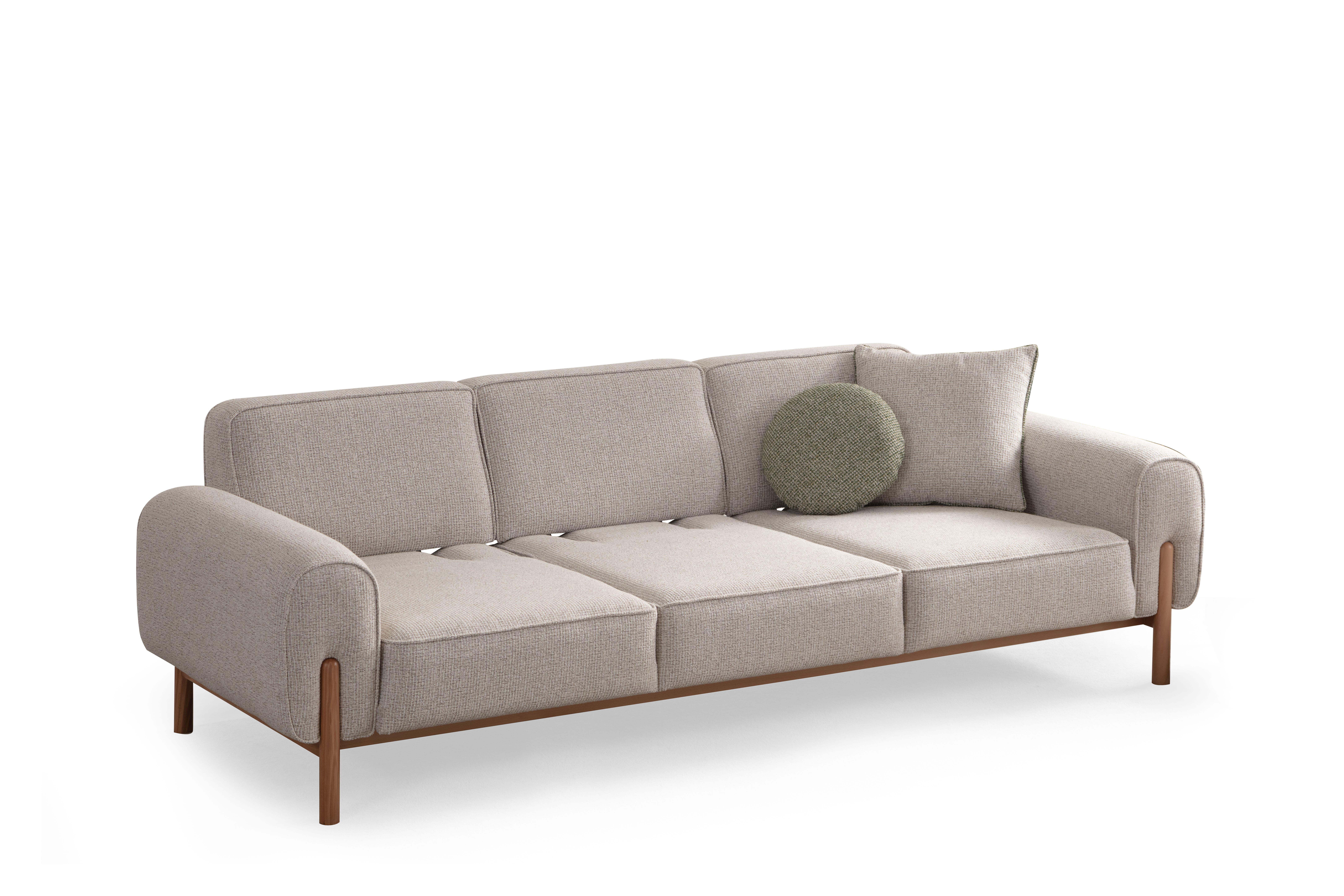 Vega Viersitzer-Sofa, Cremeweiß