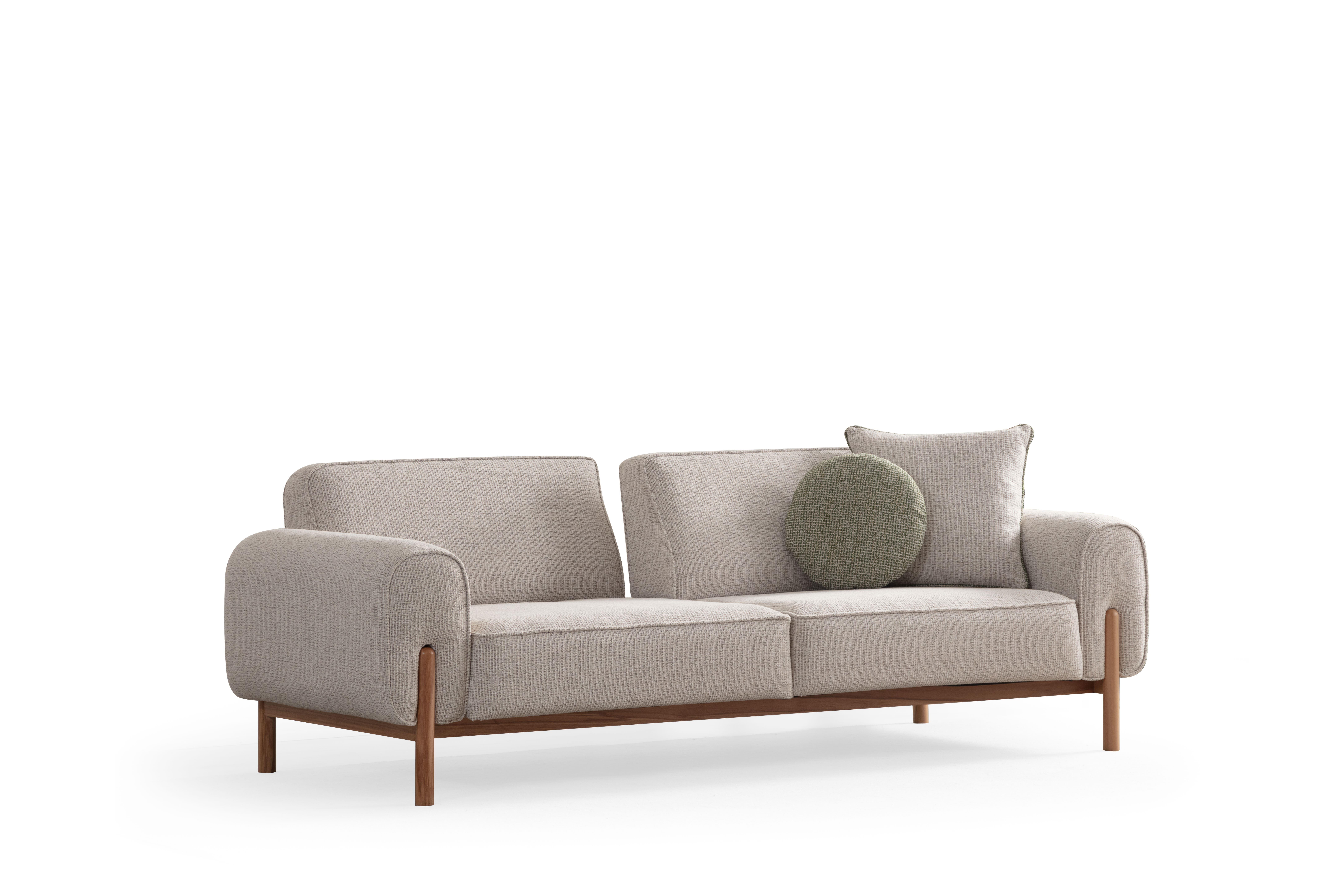 Vega Dreisitzer-Sofa, Cremeweiß