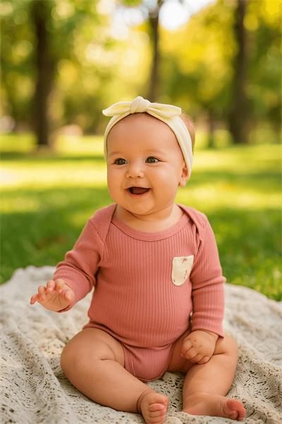 3lü Kız Bebek Uzun Kollu Body Seti