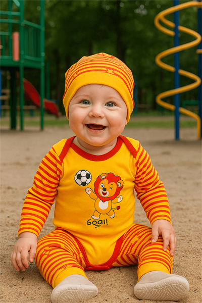Şapkalı Galatasaray Erkek Bebek Takımı 