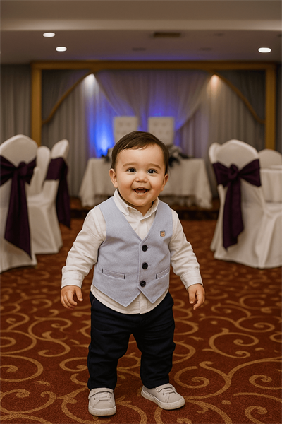 Erkek Bebek Takım Elbise – Gömlekli Yelekli Pantolonlu Şık Kombin