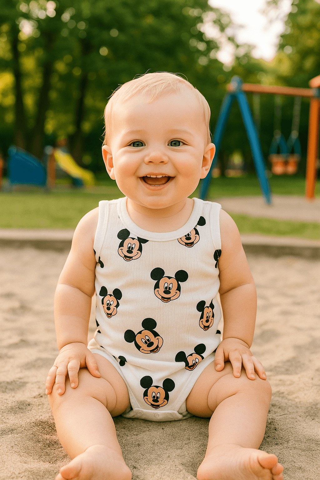Ahsen Bebek Çizgi Karakterli Çıtçıtlı Body