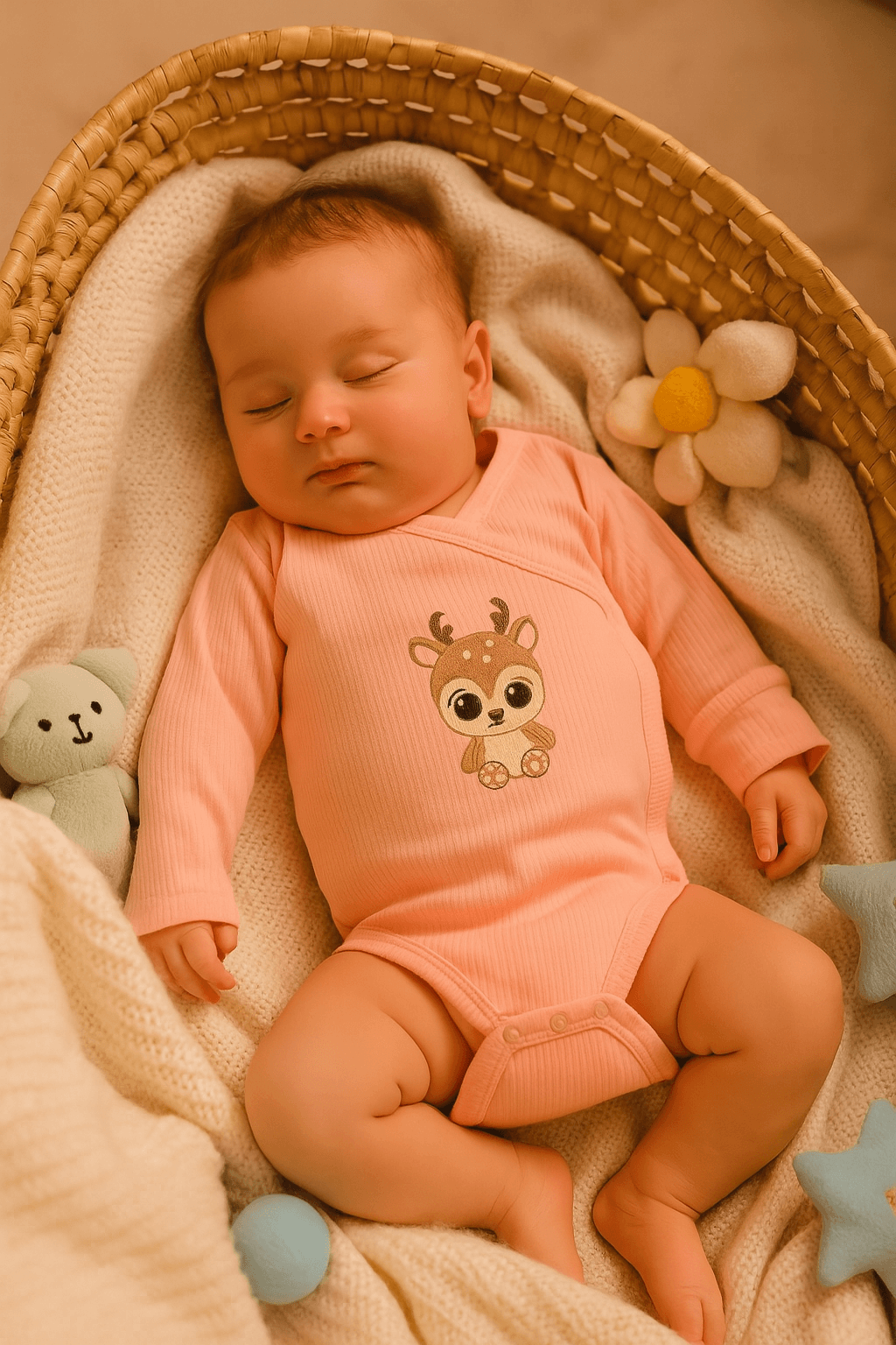Ahsen Bebek Fitilli Uzun Kollu Çıtçıtlı body