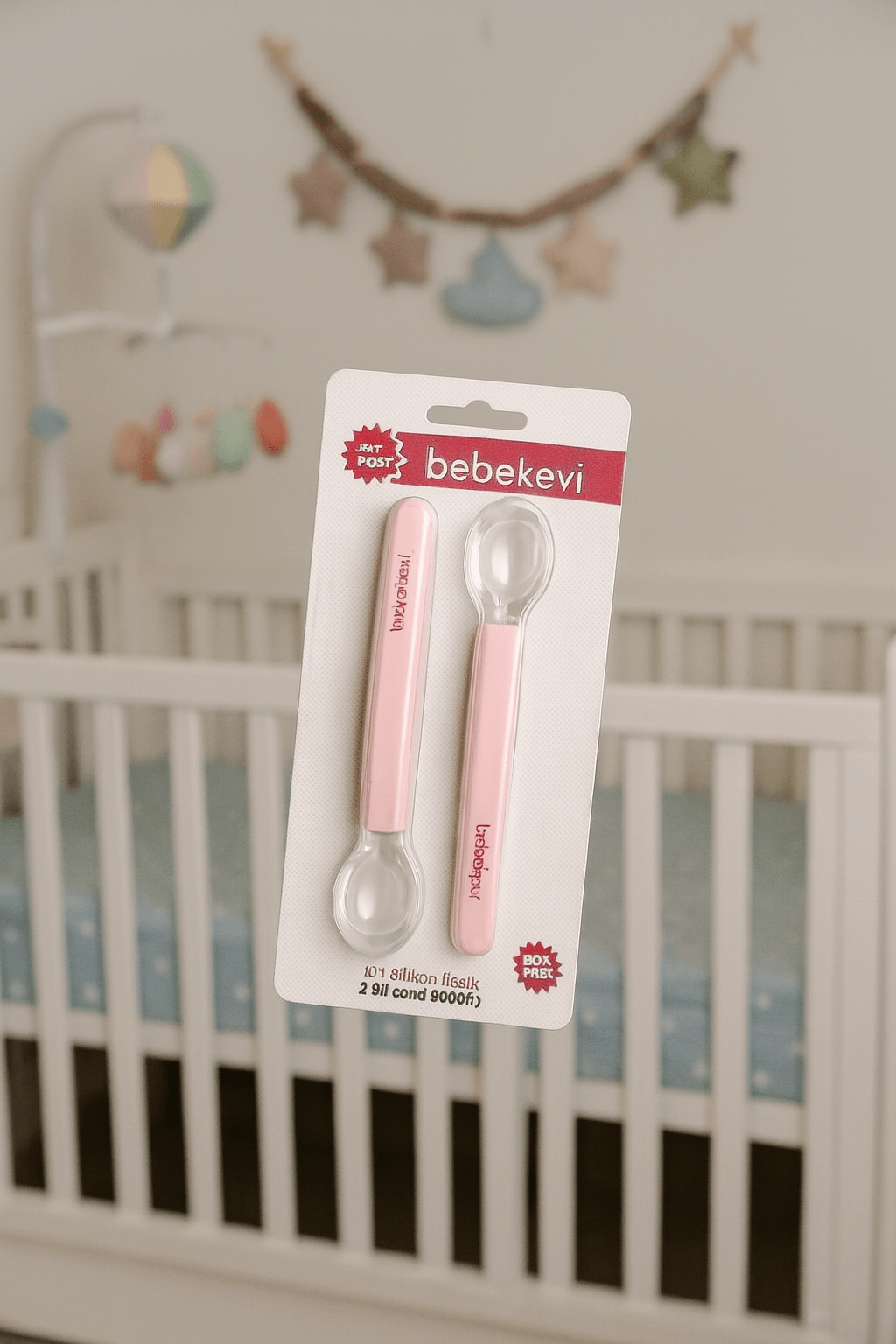 Ahsen Bebek İkili Slikon Cam Mama Kaşığı