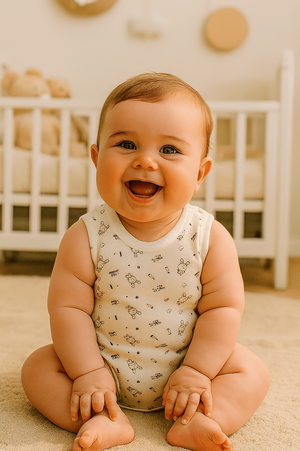 Ahsen Bebek Tavşan Desenli Çıtçıtlı Body