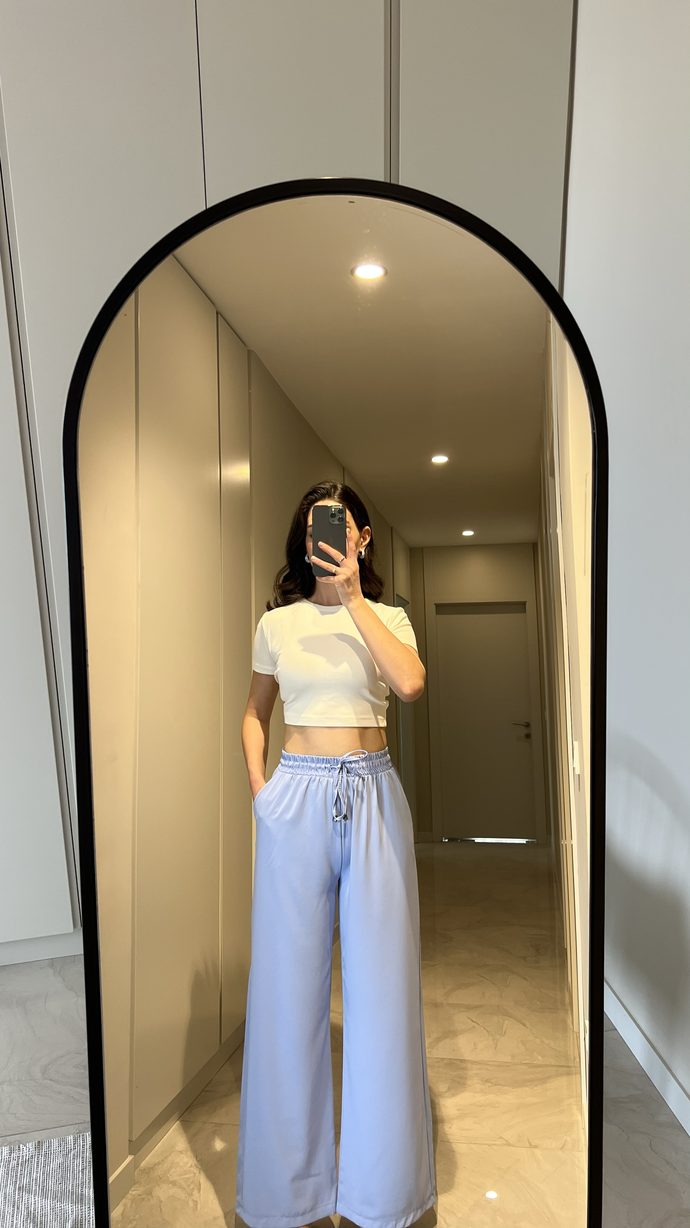 BEBE MAVİSİ TENSEL KUMAŞ QZ PANTOLON