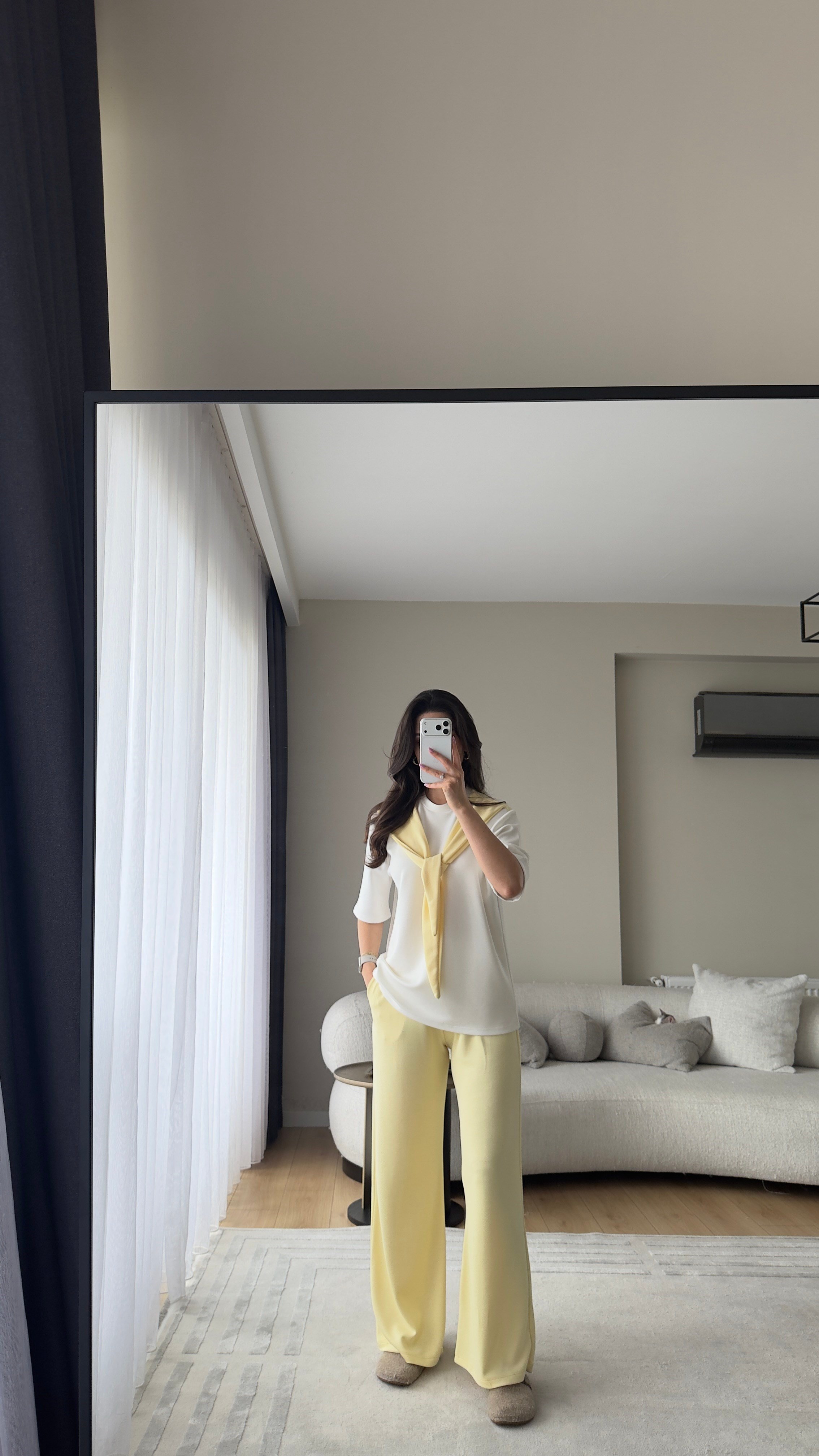 BUTTER YELLOW OYSH KUMAŞ ALT ÜST  İKİLİ TAKIM