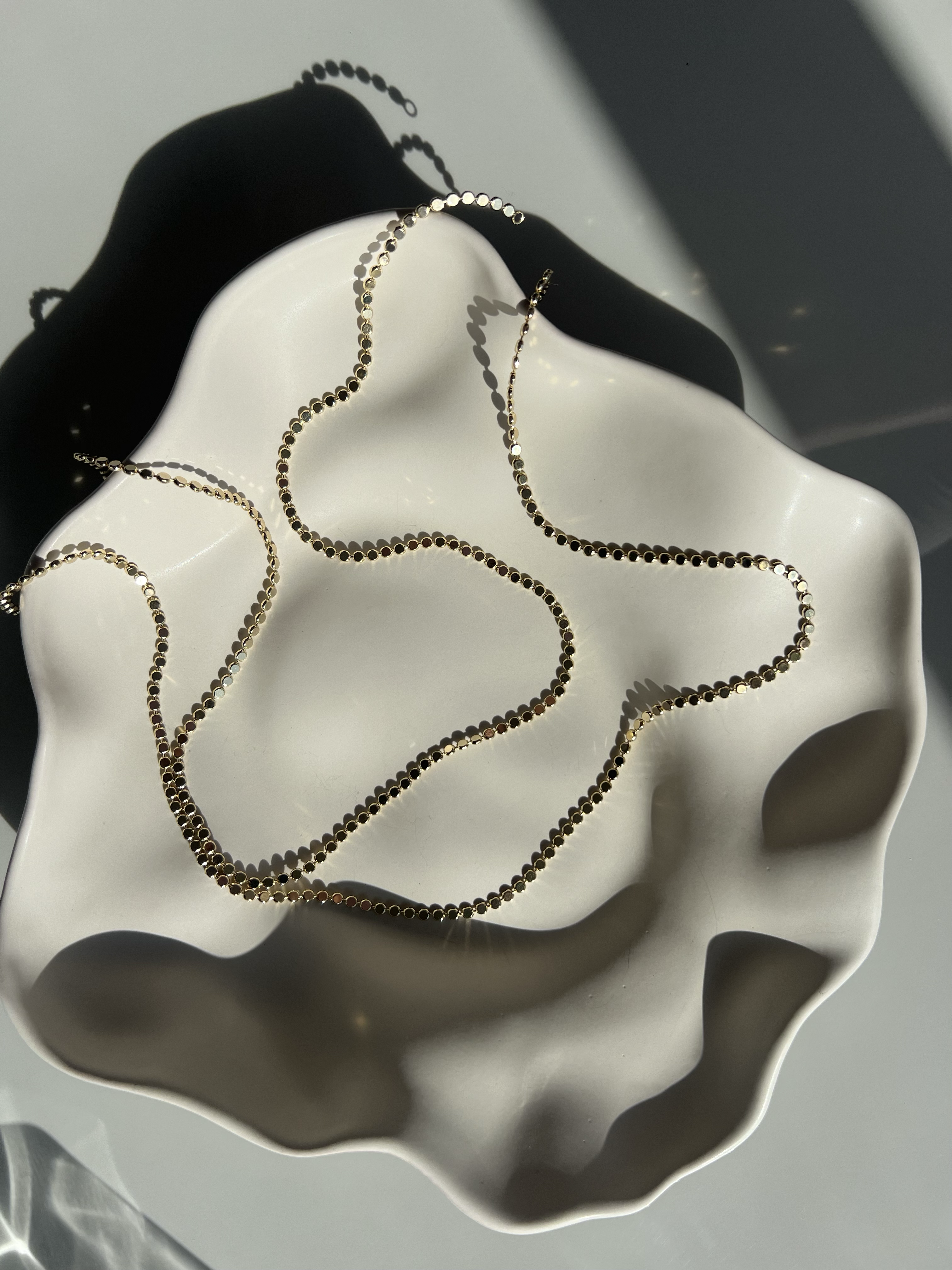 GOLD YUVARLAK MODEL UZUN  ZİNCİR KOLYE