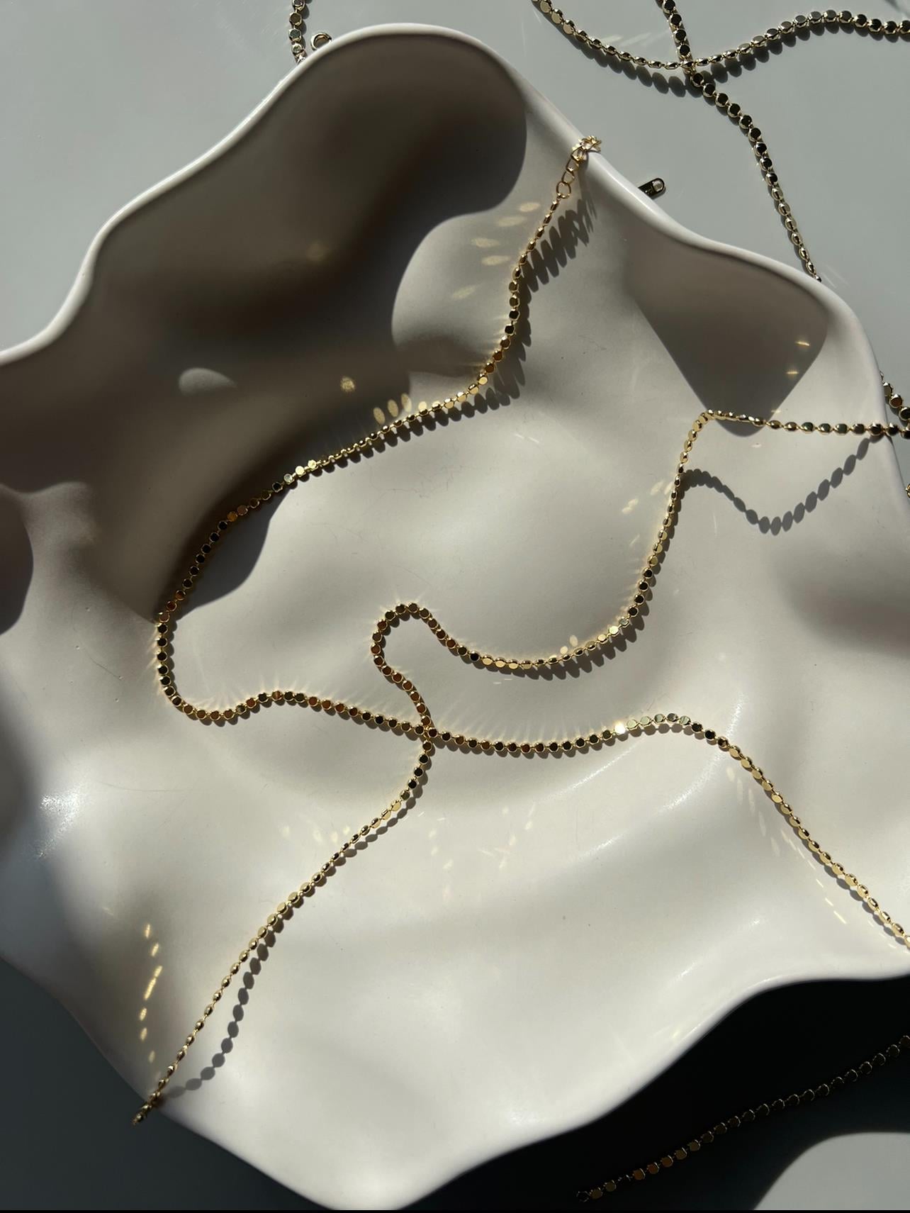 GOLD YUVARLAK MODEL ZİNCİR KOLYE