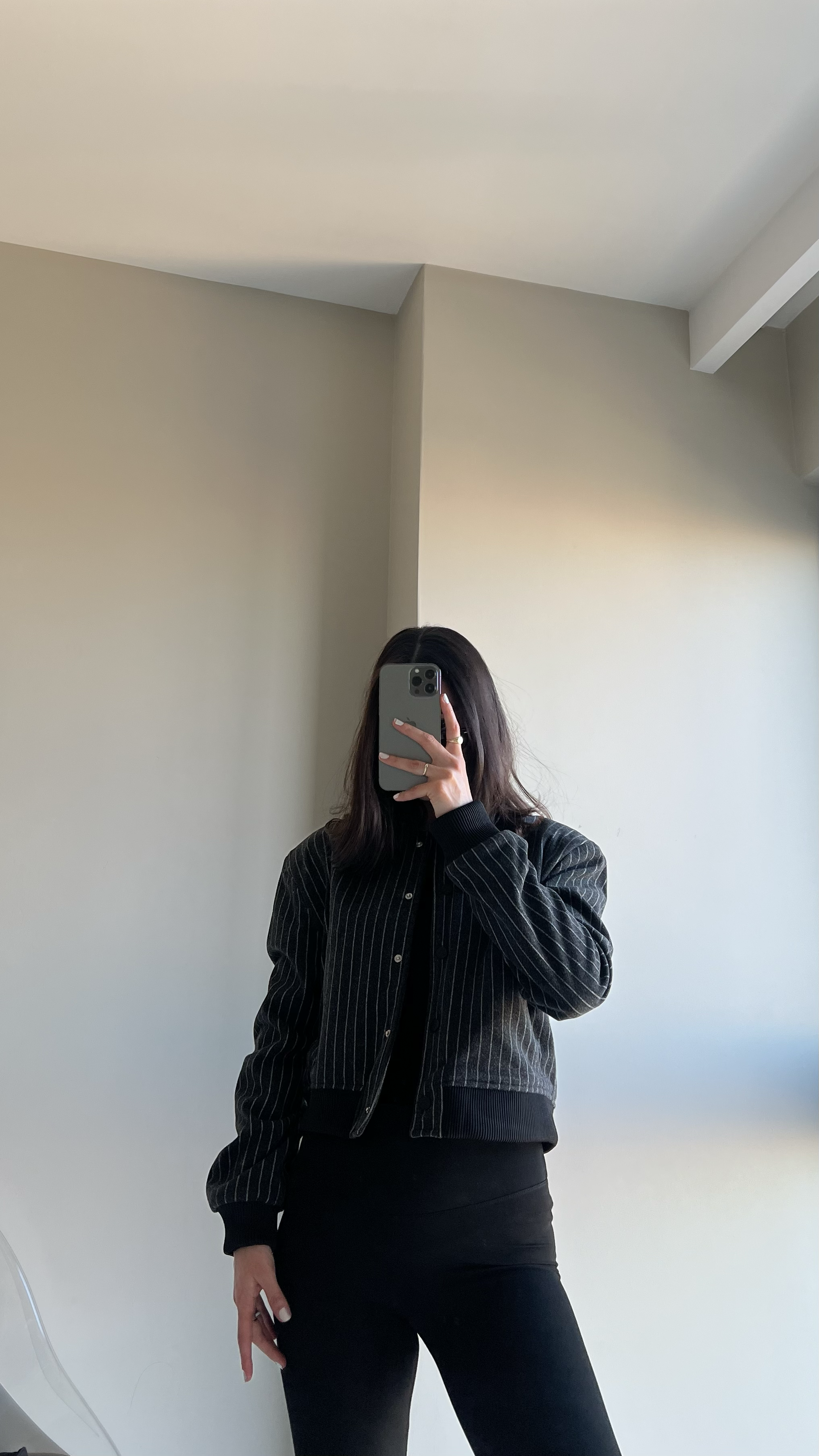 GRİ ÇİZGİLİ BOMMER ÇEKET 