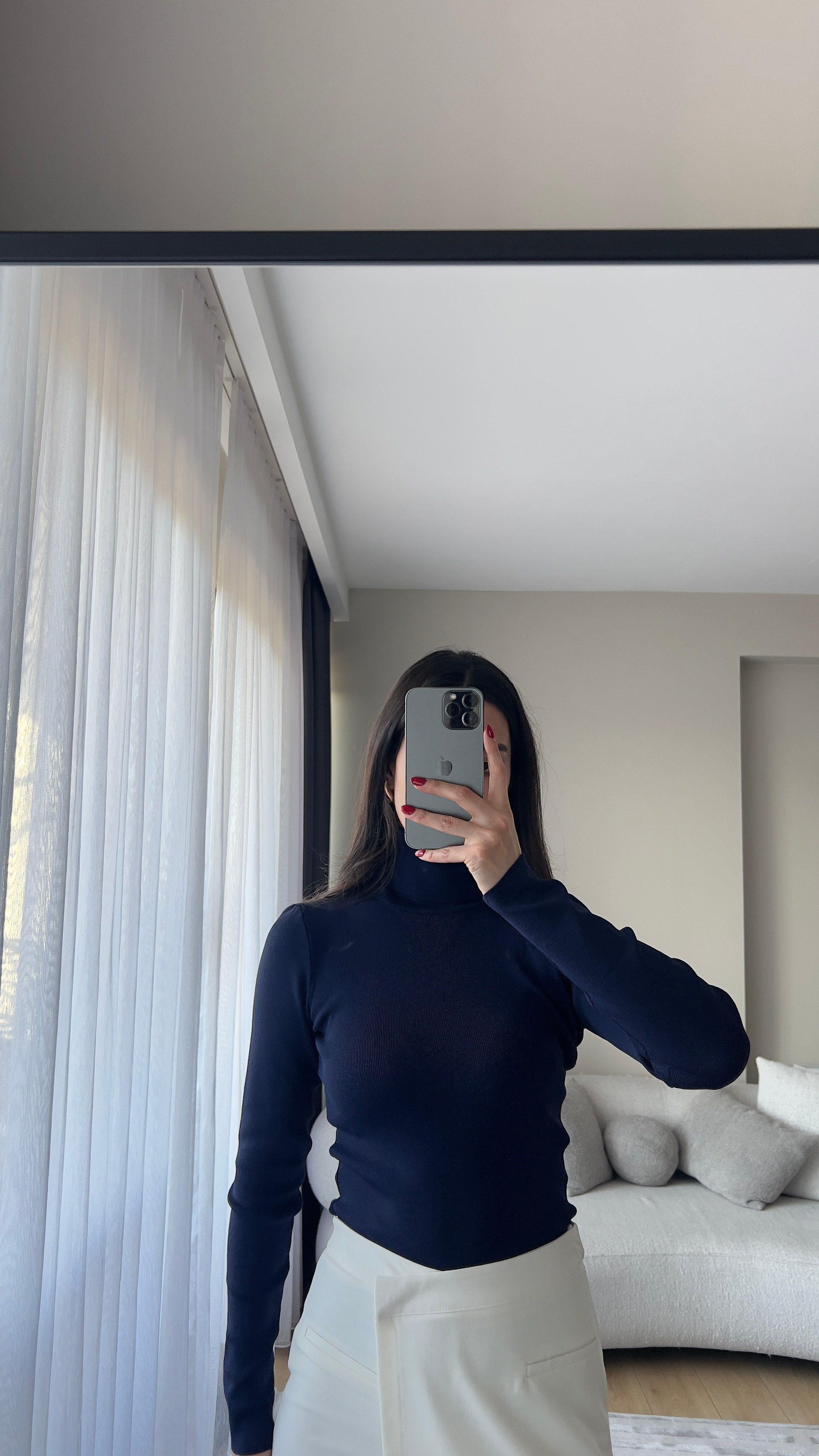 LACİVERT BALIKÇI YAKA TRİKO BODY