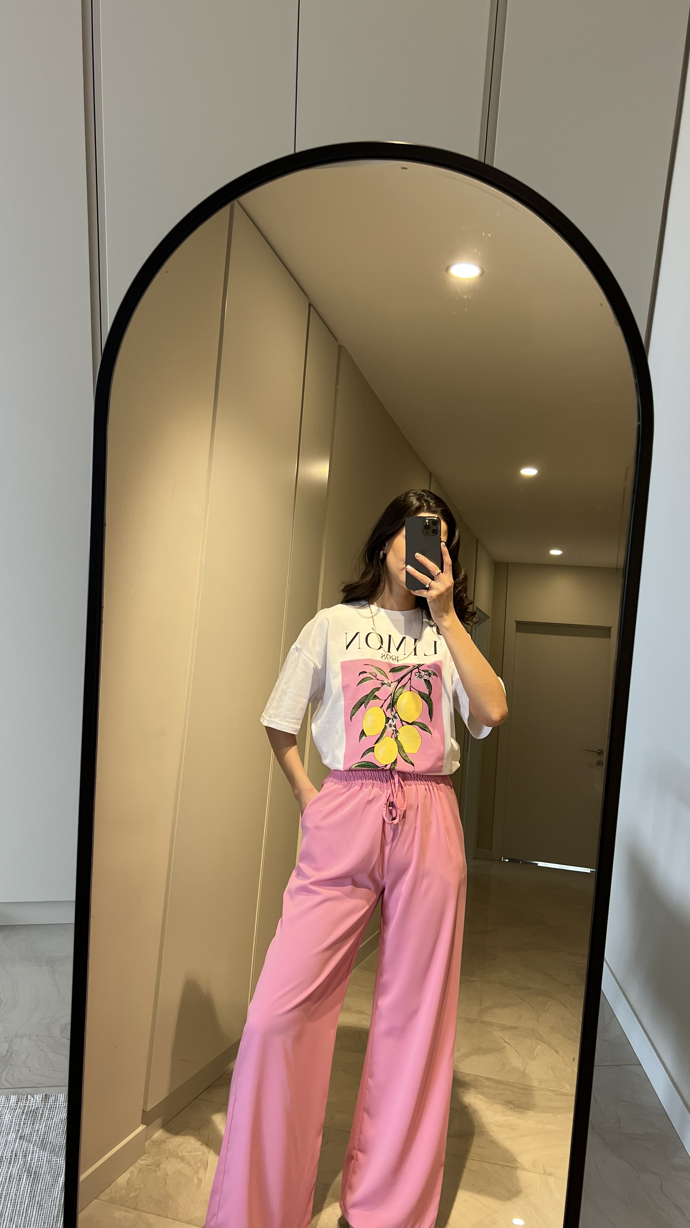 PEMBE TENSEL KUMAŞ QZ PANTOLON
