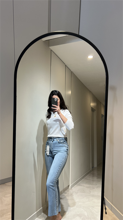 ZR MARKA BOYFİT KESİK PAÇA LİKRALI AÇIK MAVİ JEAN