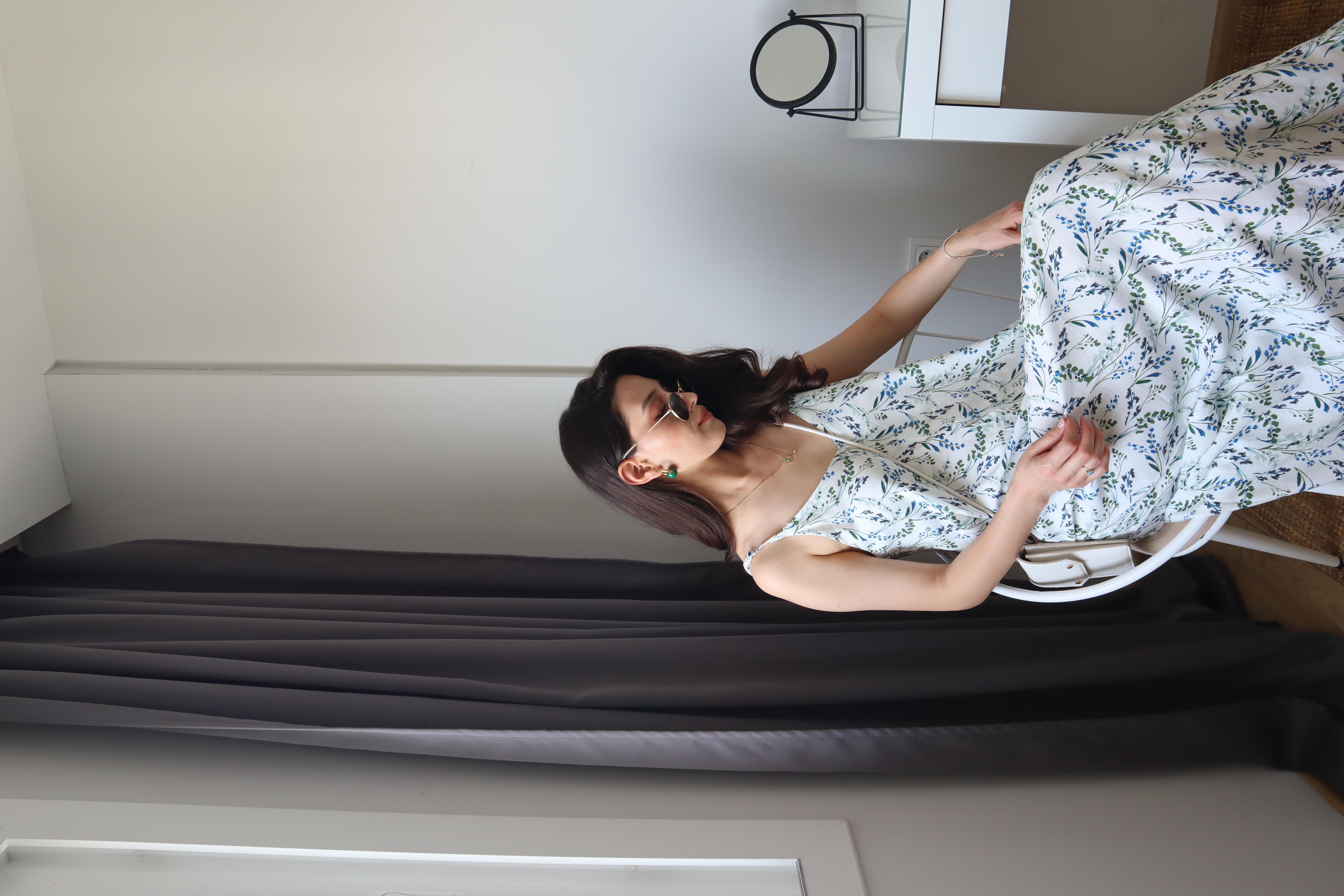 Askılı Keten Elbise