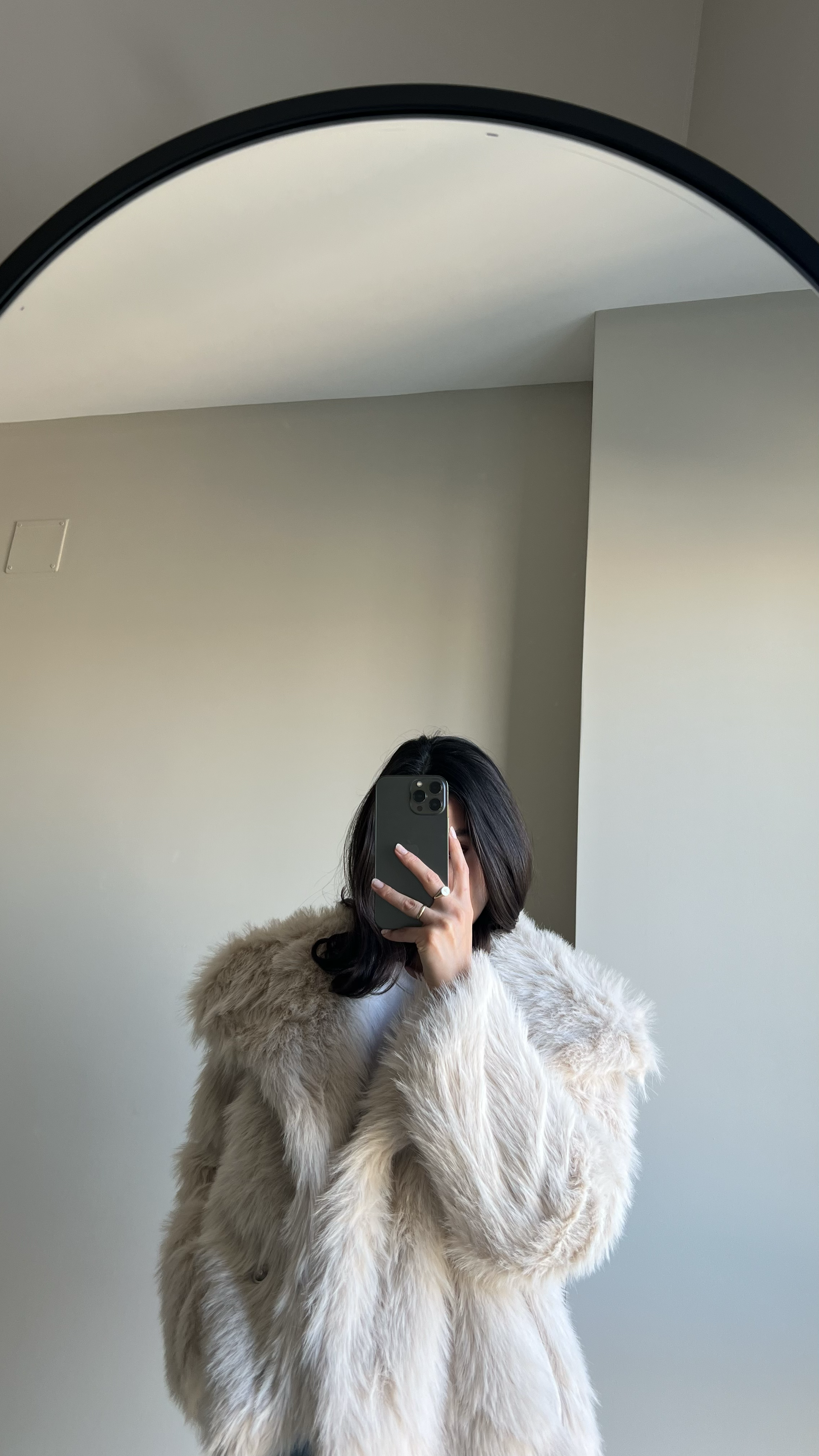 BEIGE PREMIUM SUNİ KÜRK CEKET