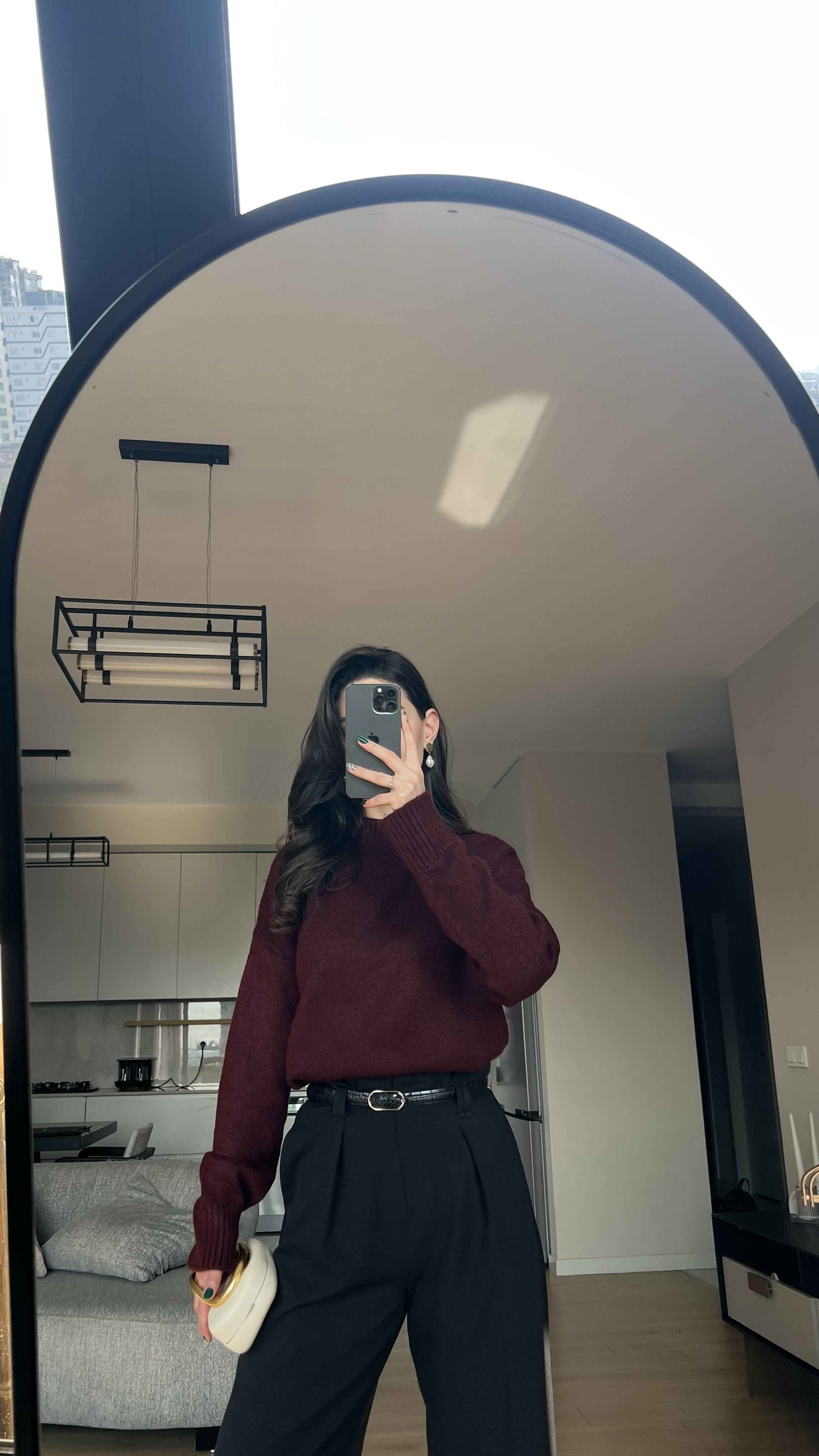 BORDO ÖRME TRİKO KAZAK