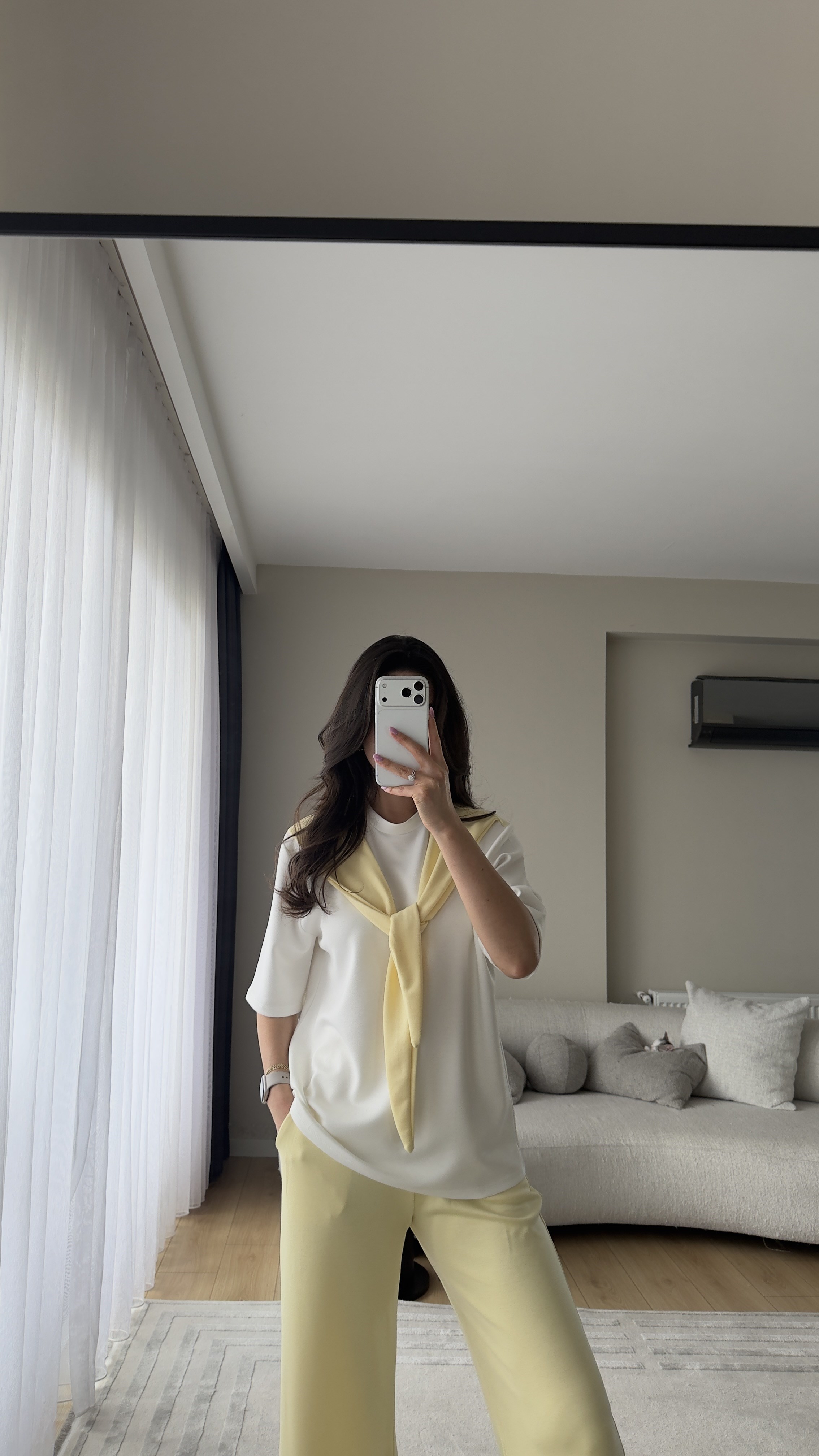 BUTTER YELLOW OYSH KUMAŞ ALT ÜST  İKİLİ TAKIM