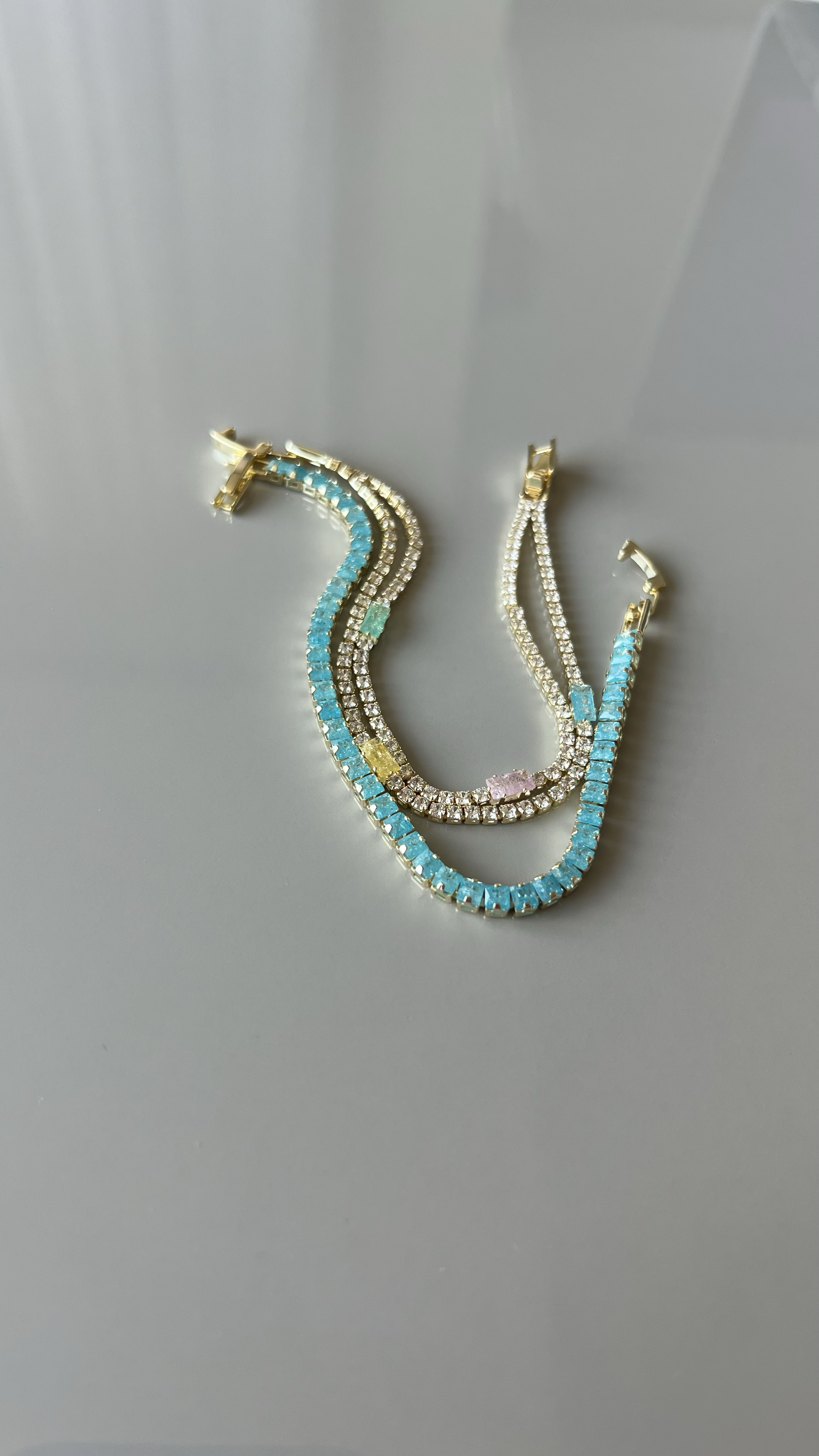 ÇOK RENKLİ ÇİFT BAGET BİLEKLİK