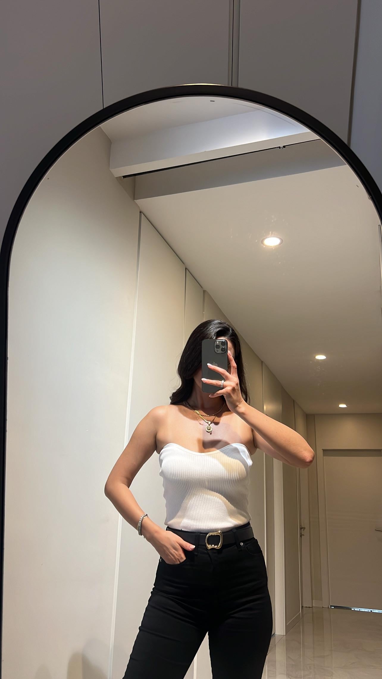 KALP YAKA BEYAZ FİTİLLİ BÜSTİYER 