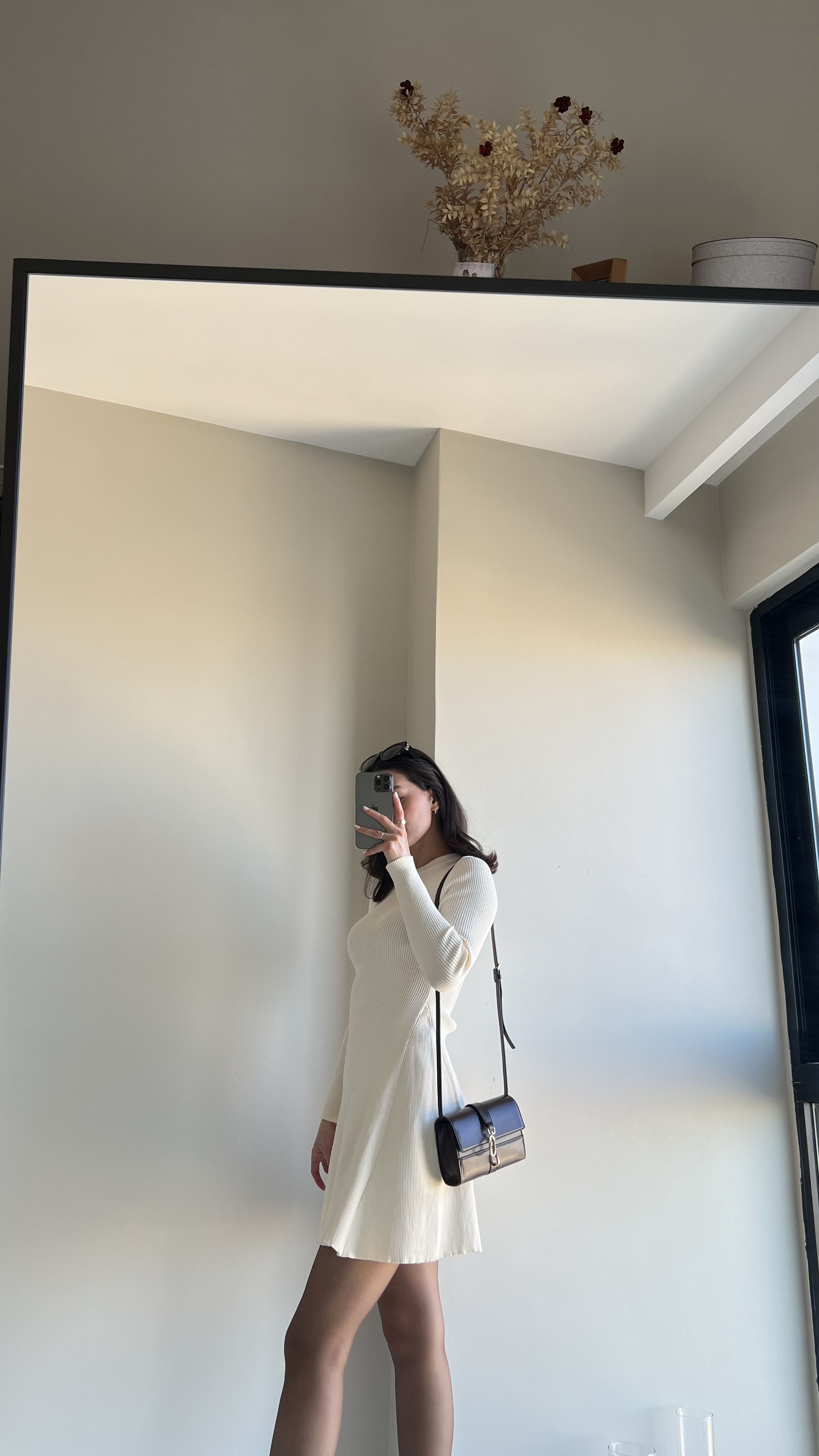 KREM RENGİ FLARE ELBİSE