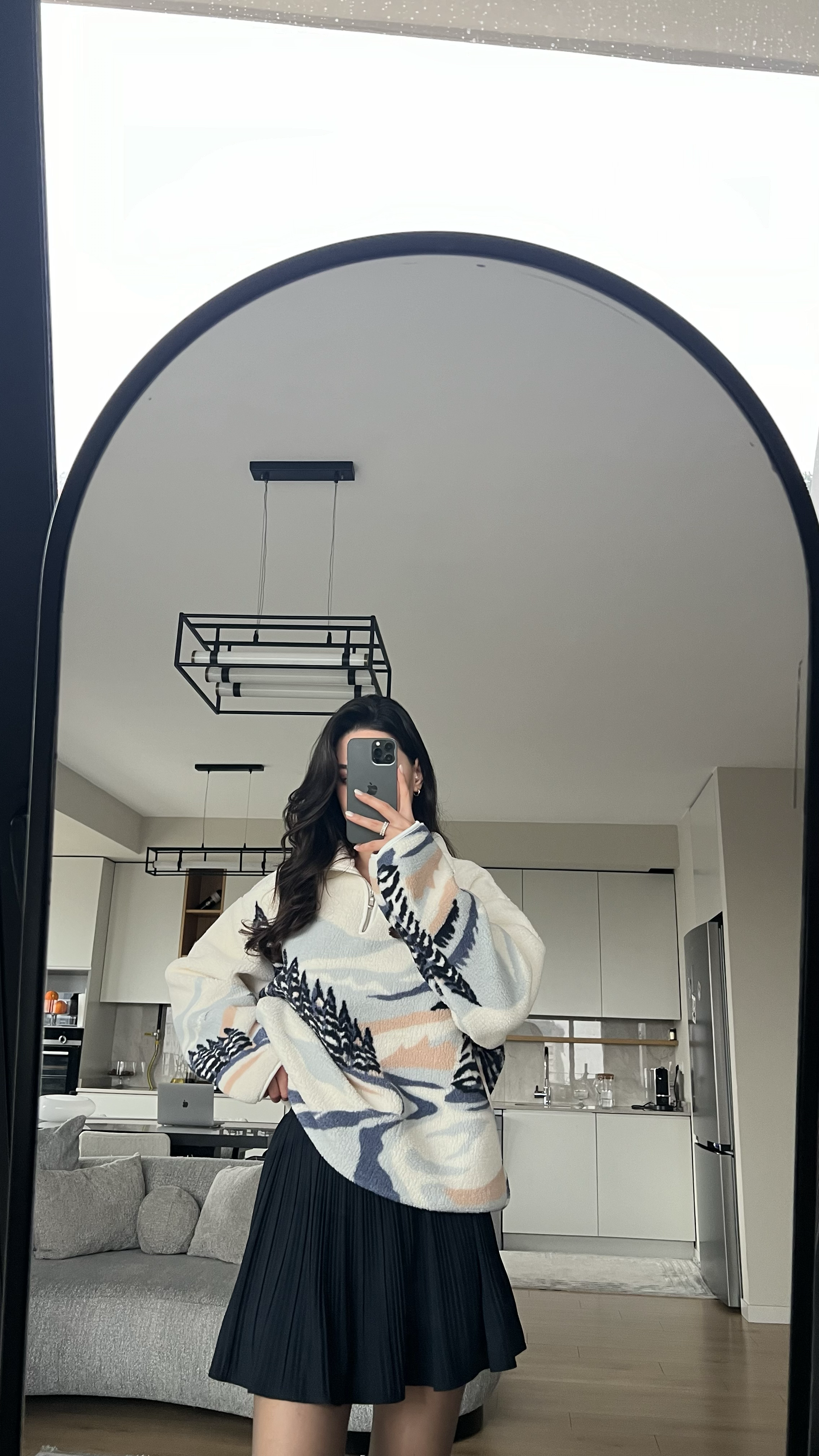 LACİVERT İÇİ ŞORTLU PİLELİ ETEK