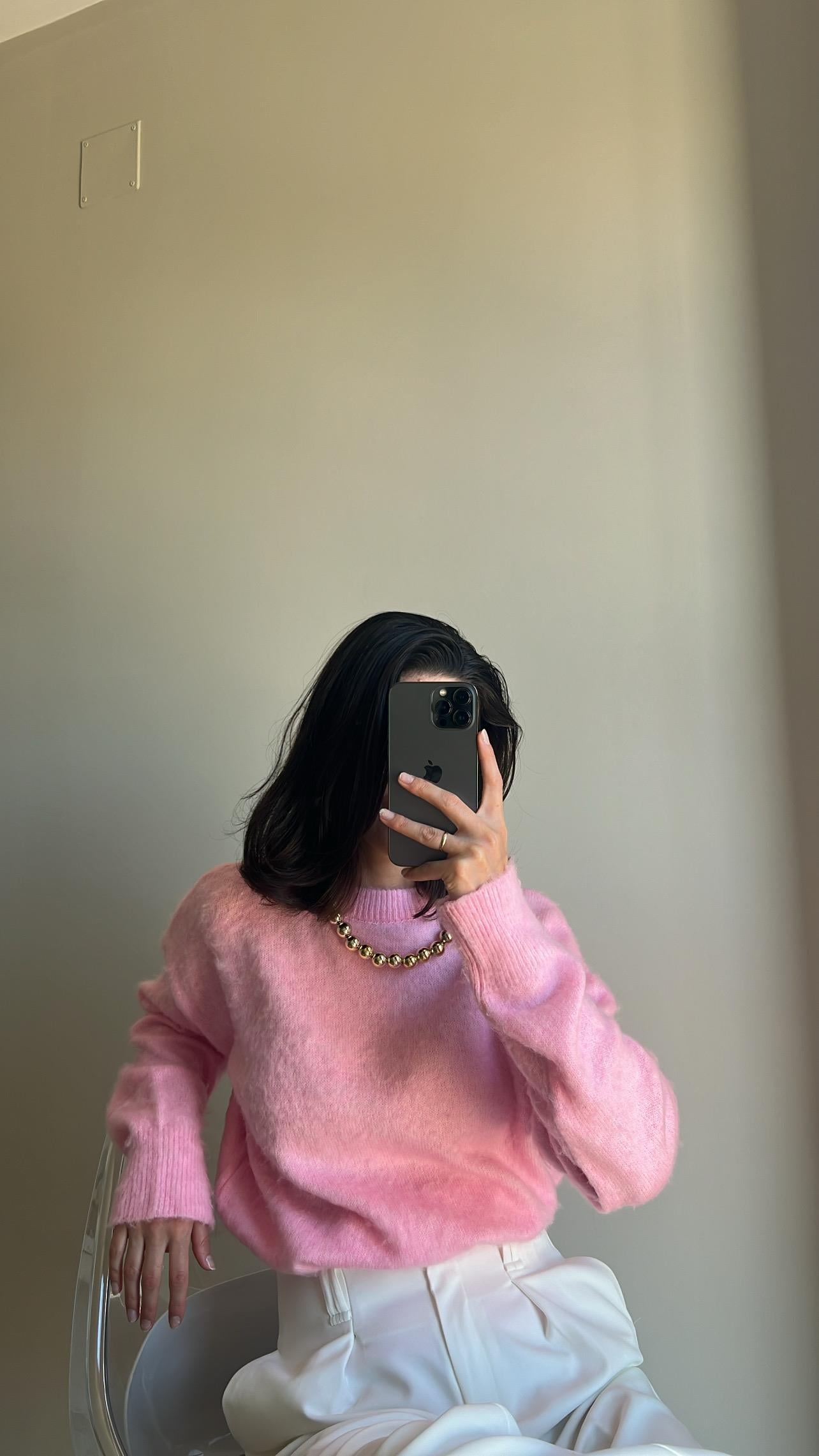 MASSIMO DUTTI PEMBE KAZAK