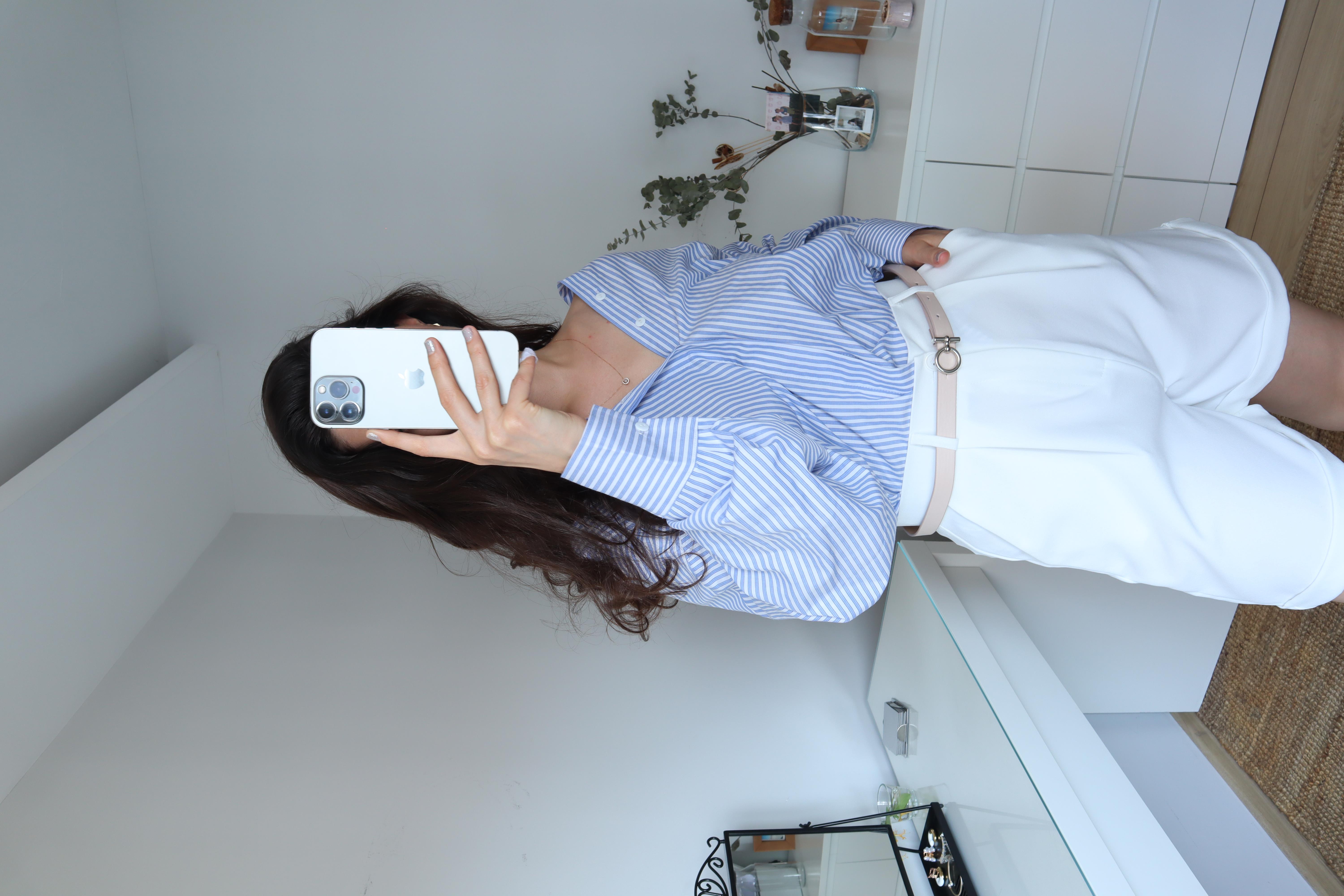 Orjinal Marka Ofis Boy Beyaz Şort