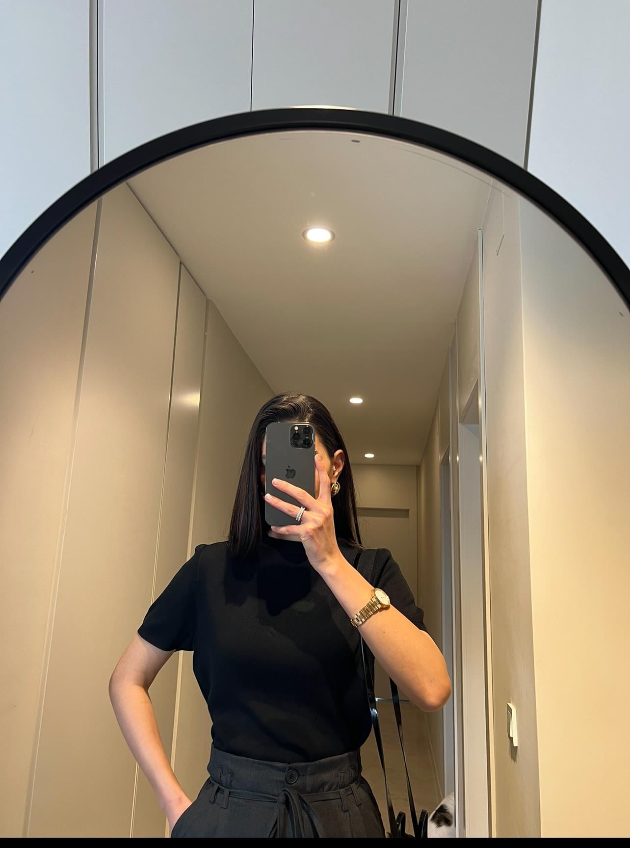 PREMIUM KALİTE SİYAH TRİKO CROP BLUZ 