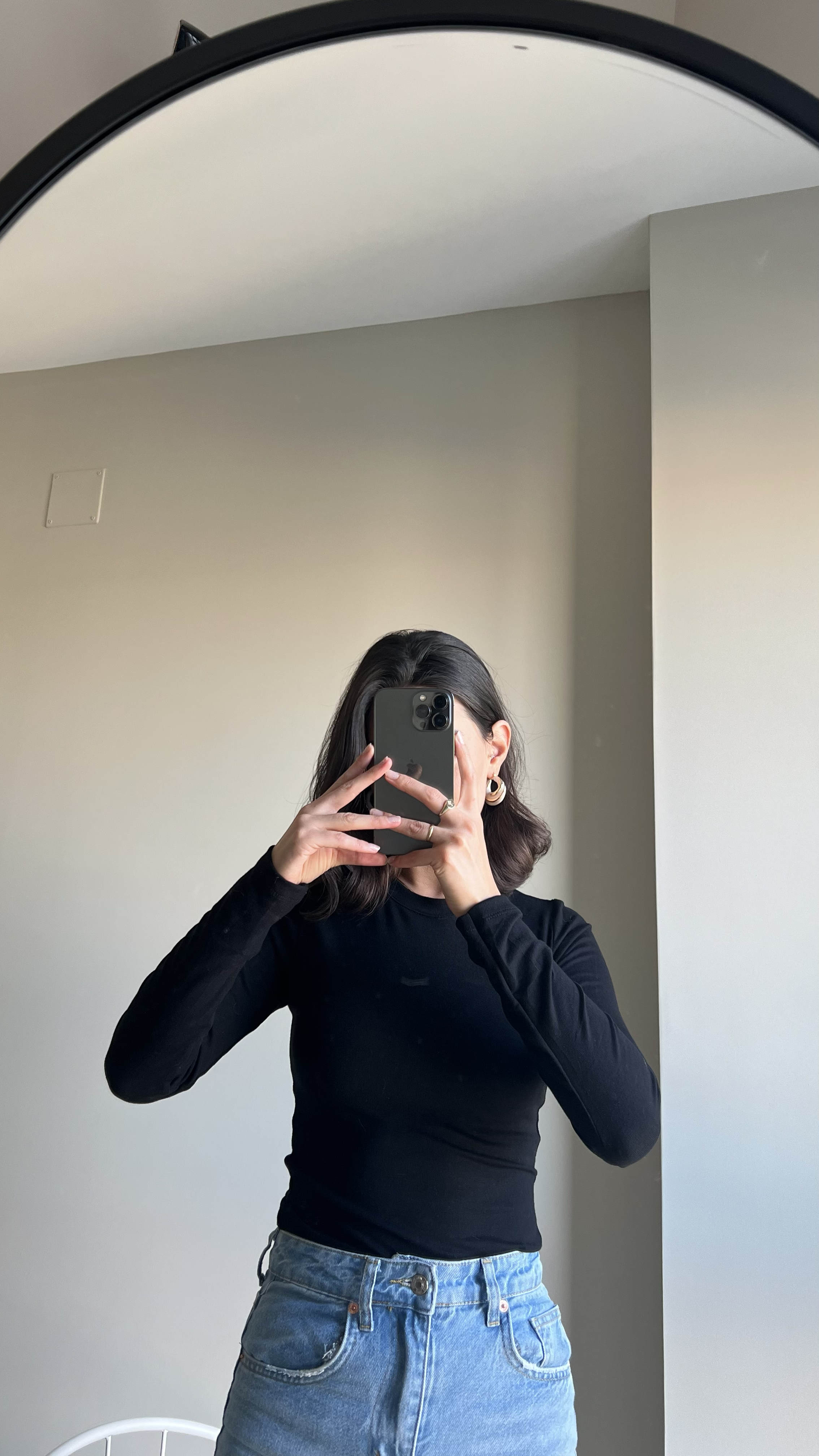 SİYAH SIFIR YAKA %100 PAMUK ÖRME BODY