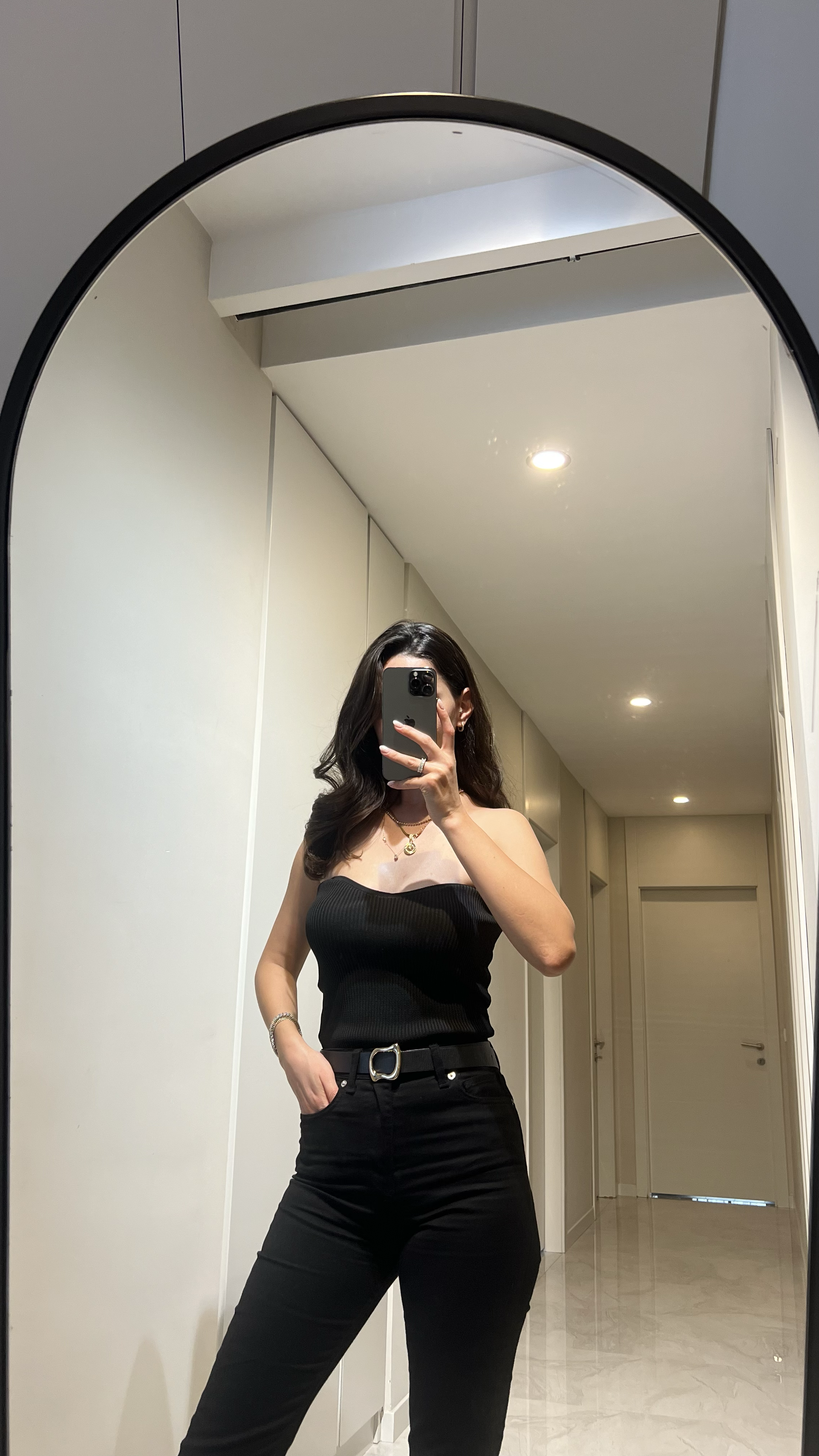 ZR MARKA BOYFİT KESİK PAÇA LİKRALI  SİYAH JEAN