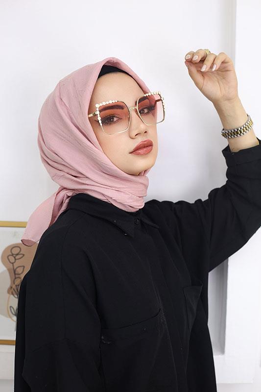 Bambu Kraş Eşarp Açık Pudra