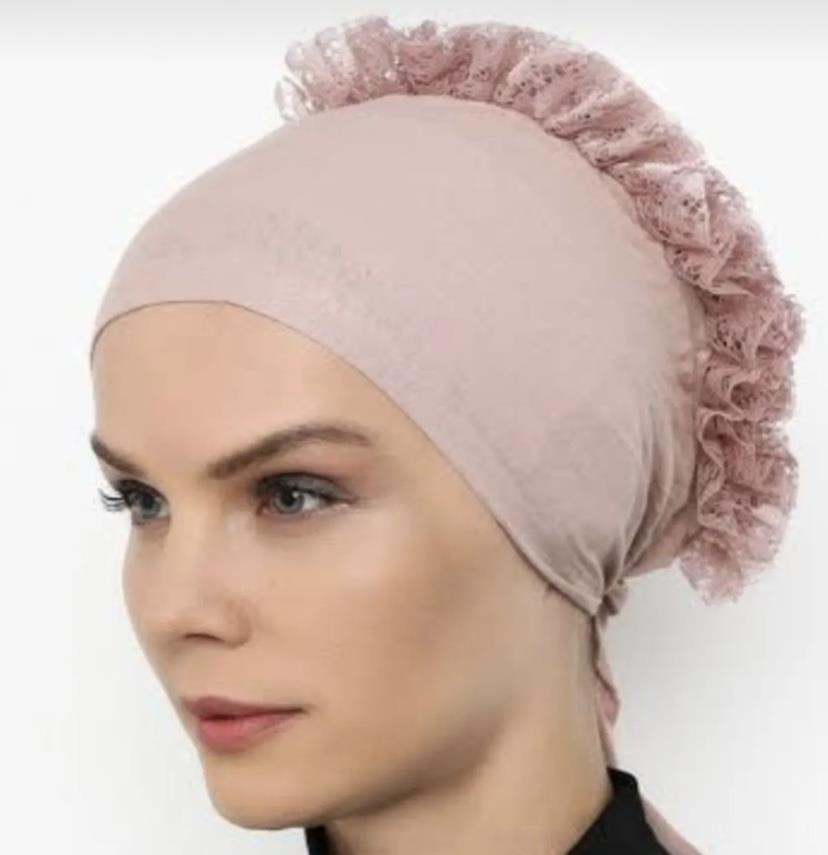 Fırfırlı Bone PudraFeronis Scarf