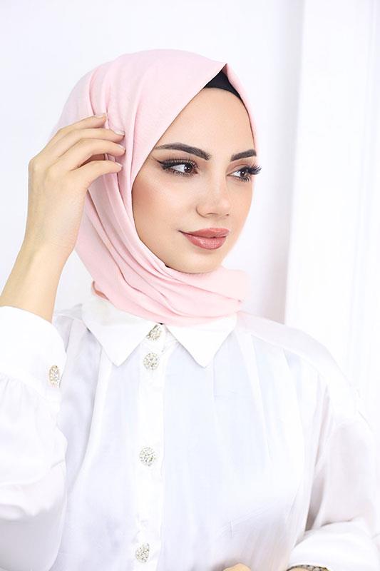 Pamuk Caz Şal Açık Gül Kurusu