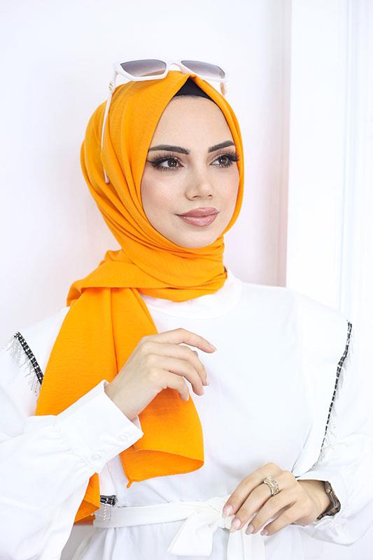 Pamuk Caz Şal Oranj