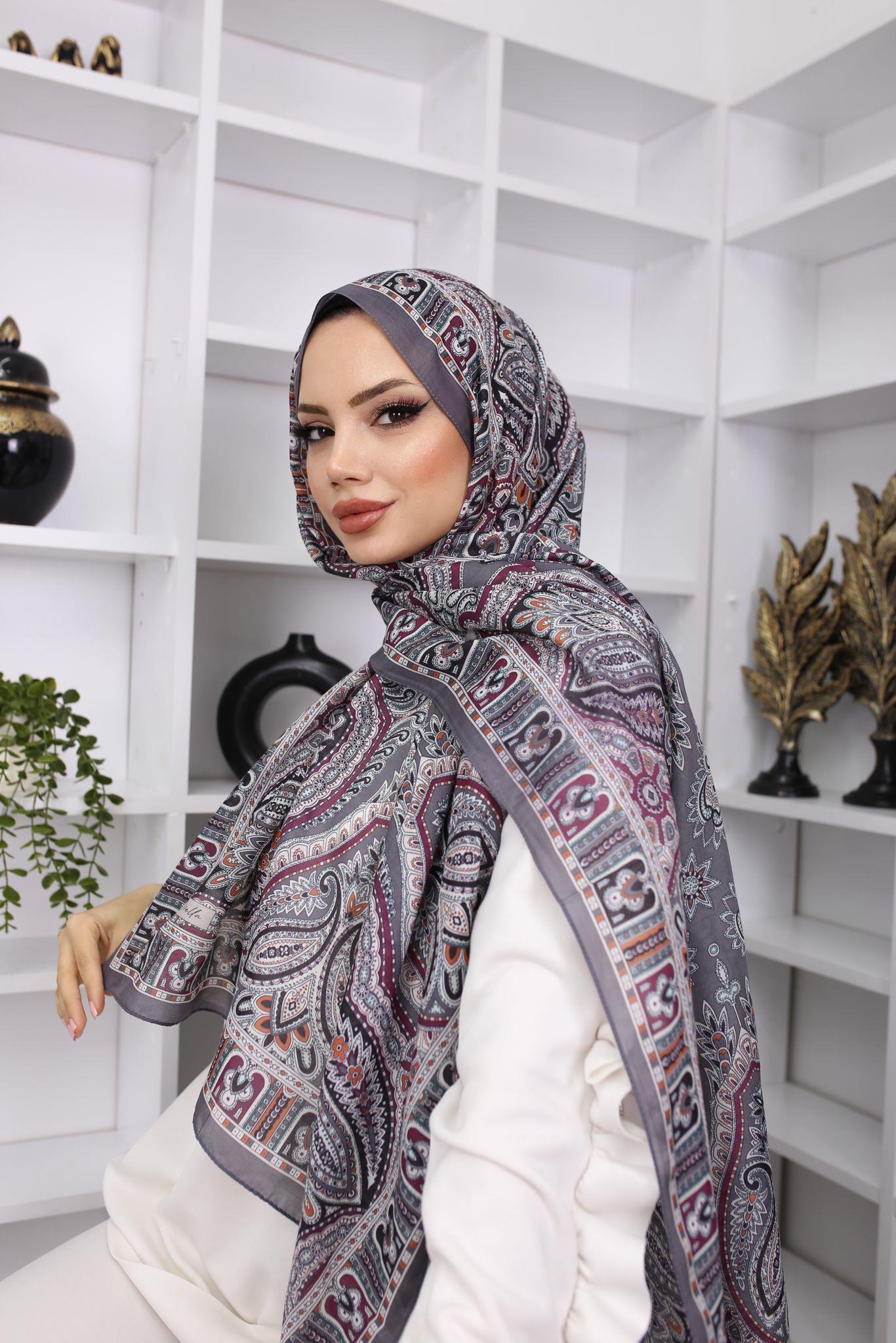 Retro Desen Pamuk ŞalFeronis Scarf