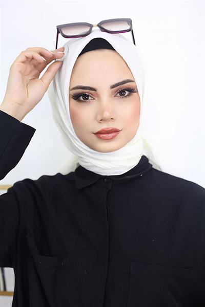 Bambu Kraş Eşarp Krem