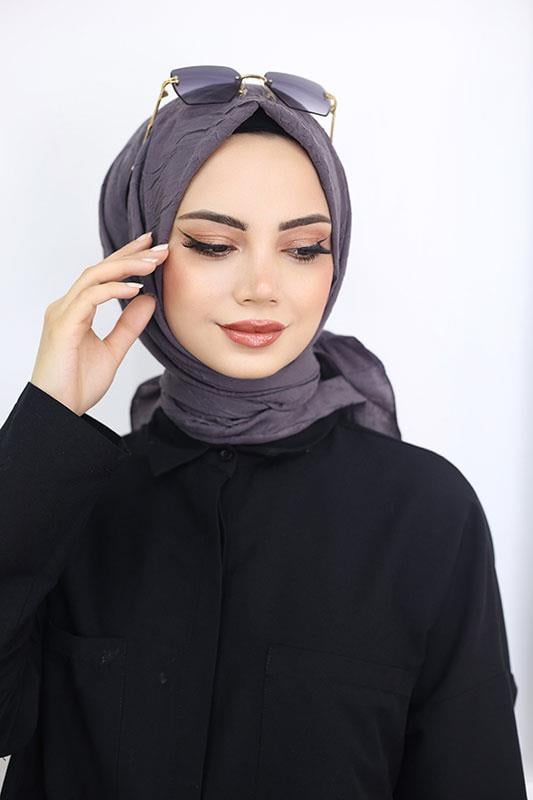 Bambu Kraş Eşarp Koyu Mürdüm