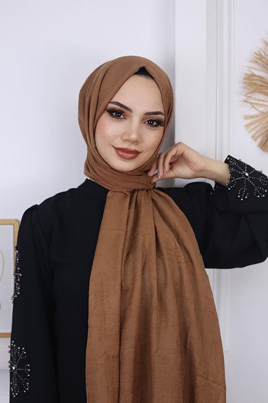 Bambu Kraş Şal Açık Kahve