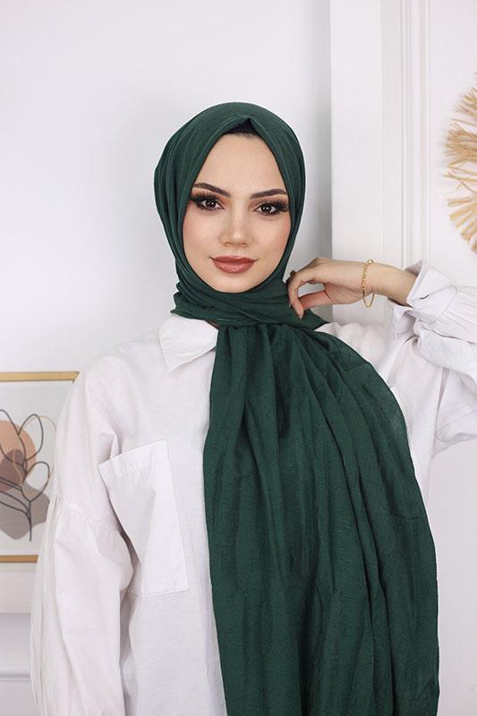 Bambu Kraş Şal Asker Yeşili